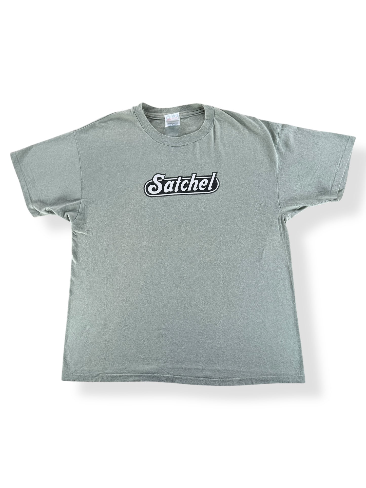 Front of Vintage Satchel Logo Tee SZ XL