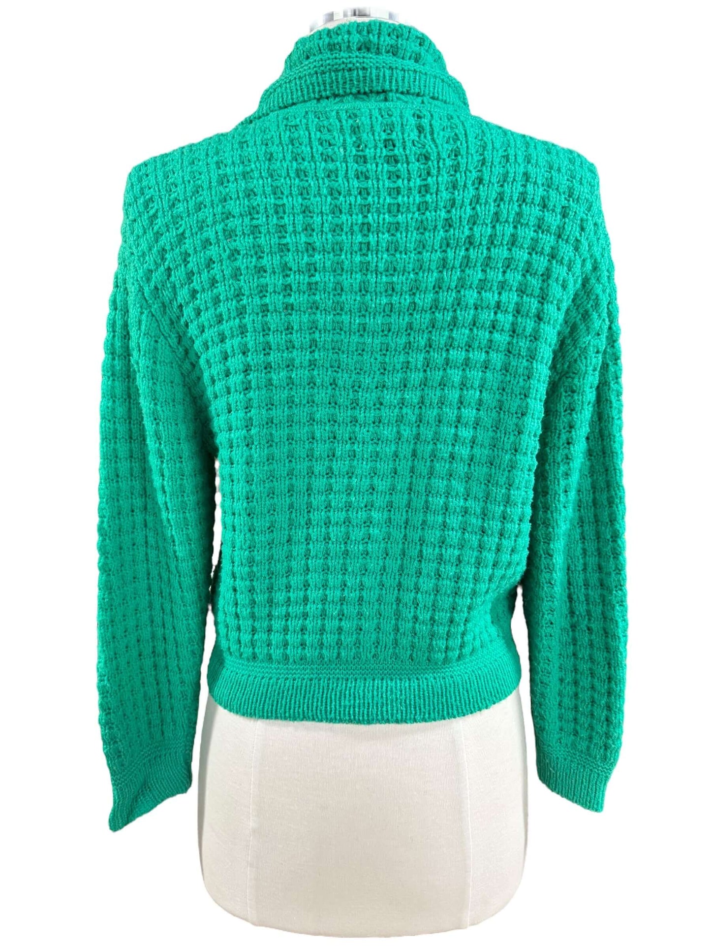 Back view of 1960s "Luxury of Cashmere" Orlon Sayelle Cardigan M