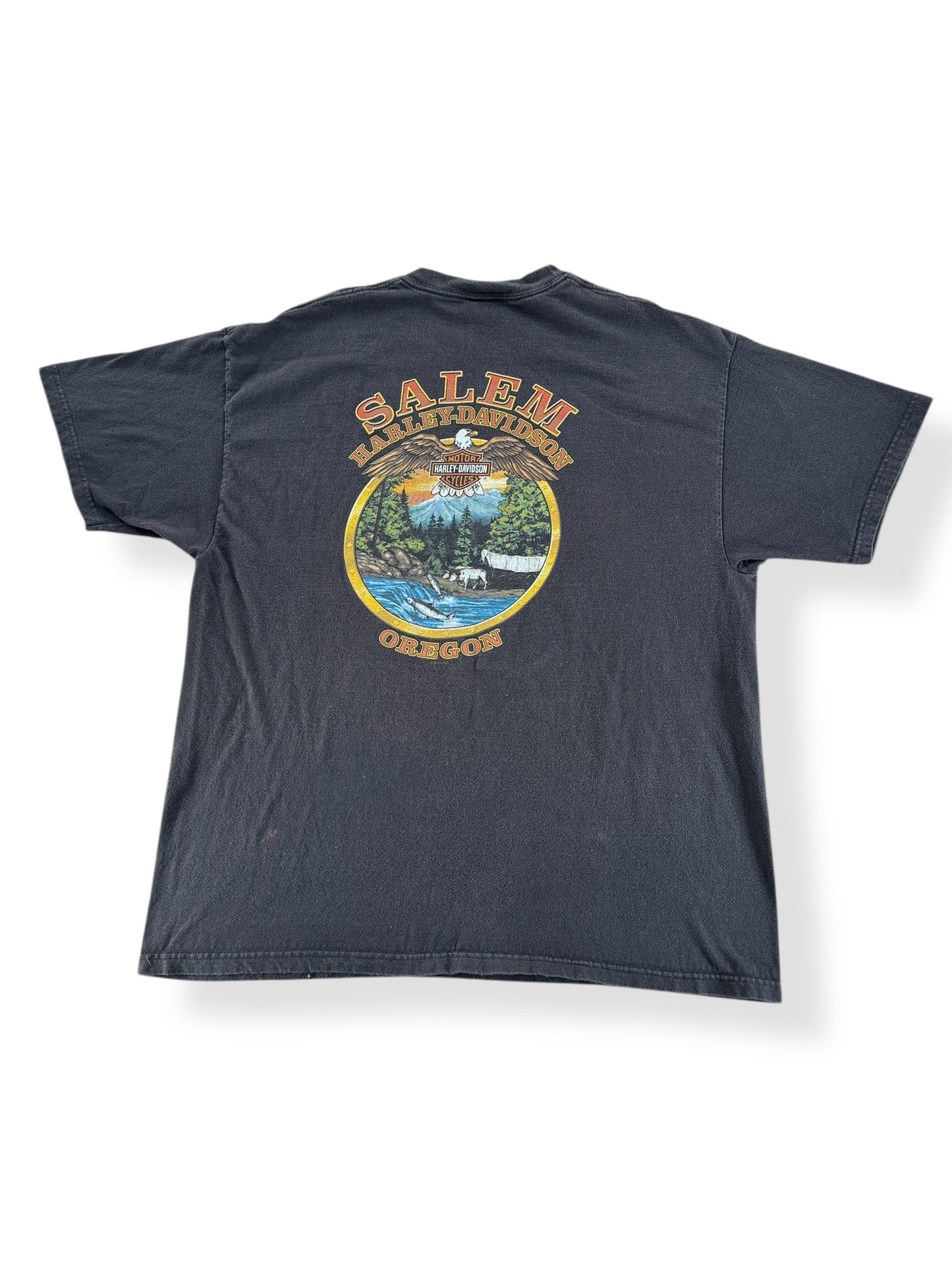 Back of Vintage Salem OR Harley Davidson Tee SZ XXL