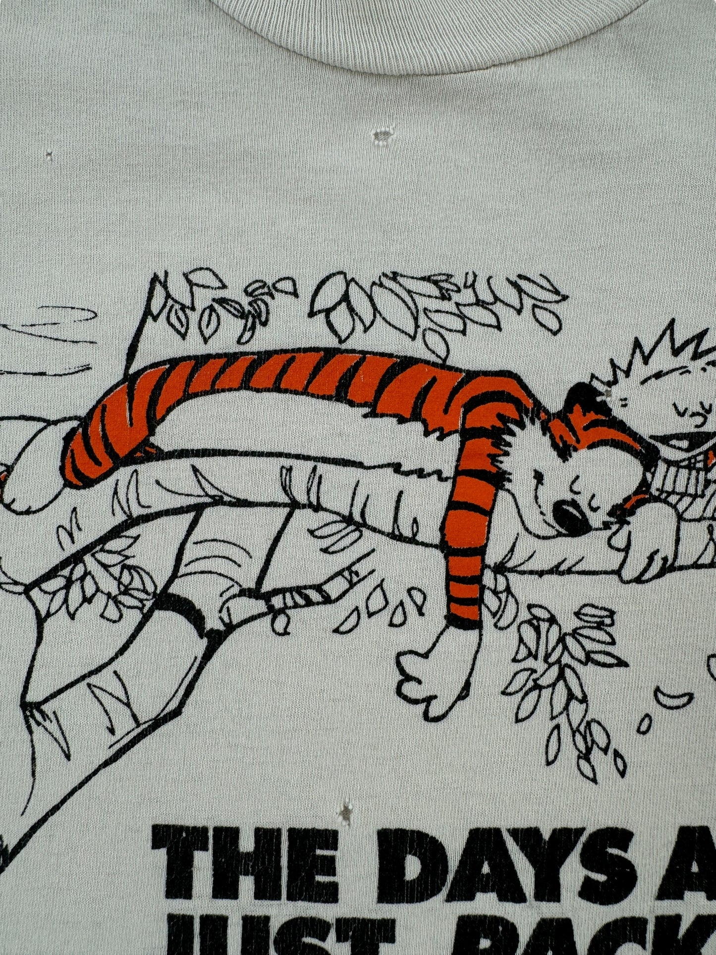 Holes on Vintage Calvin & Hobbes Tee SZ L