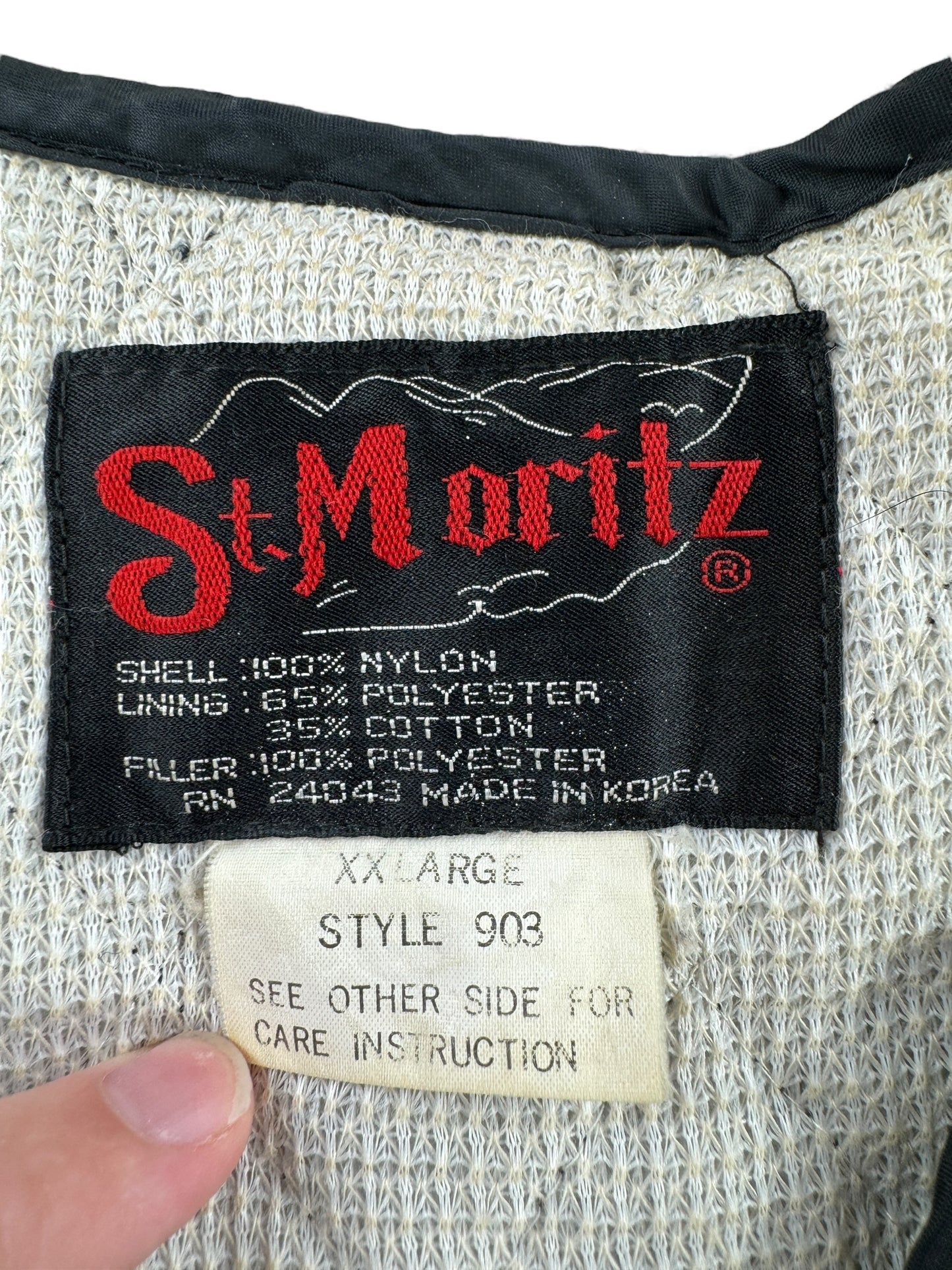 Tag on Vintage St. Moritz Light Quilted Vest SZ XXL