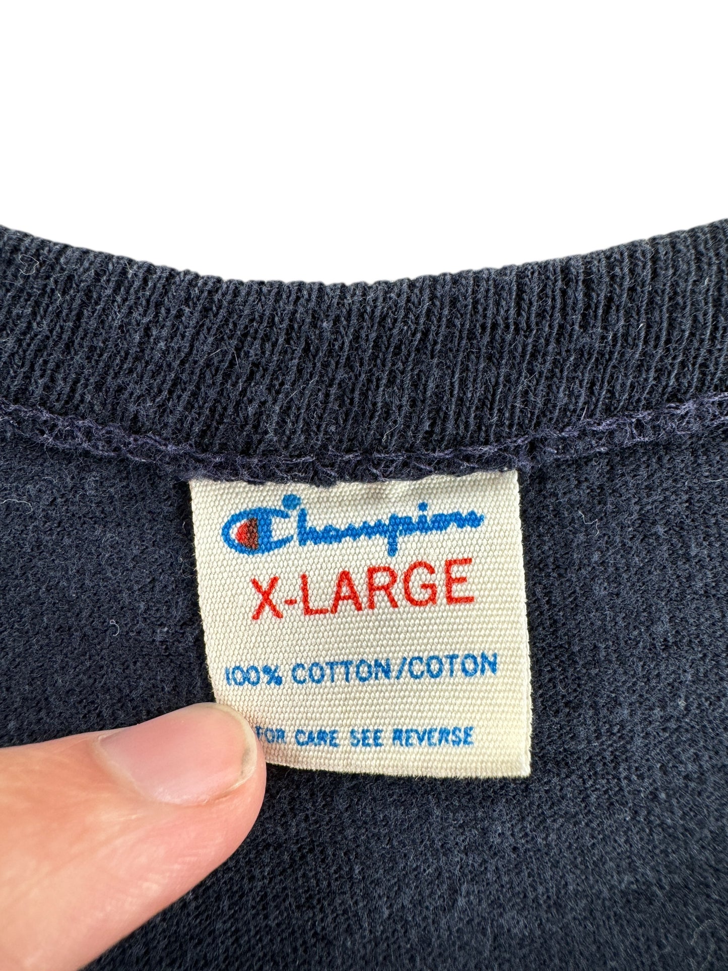 Tag on Vintage Champion Notre Dame Tee SZ M