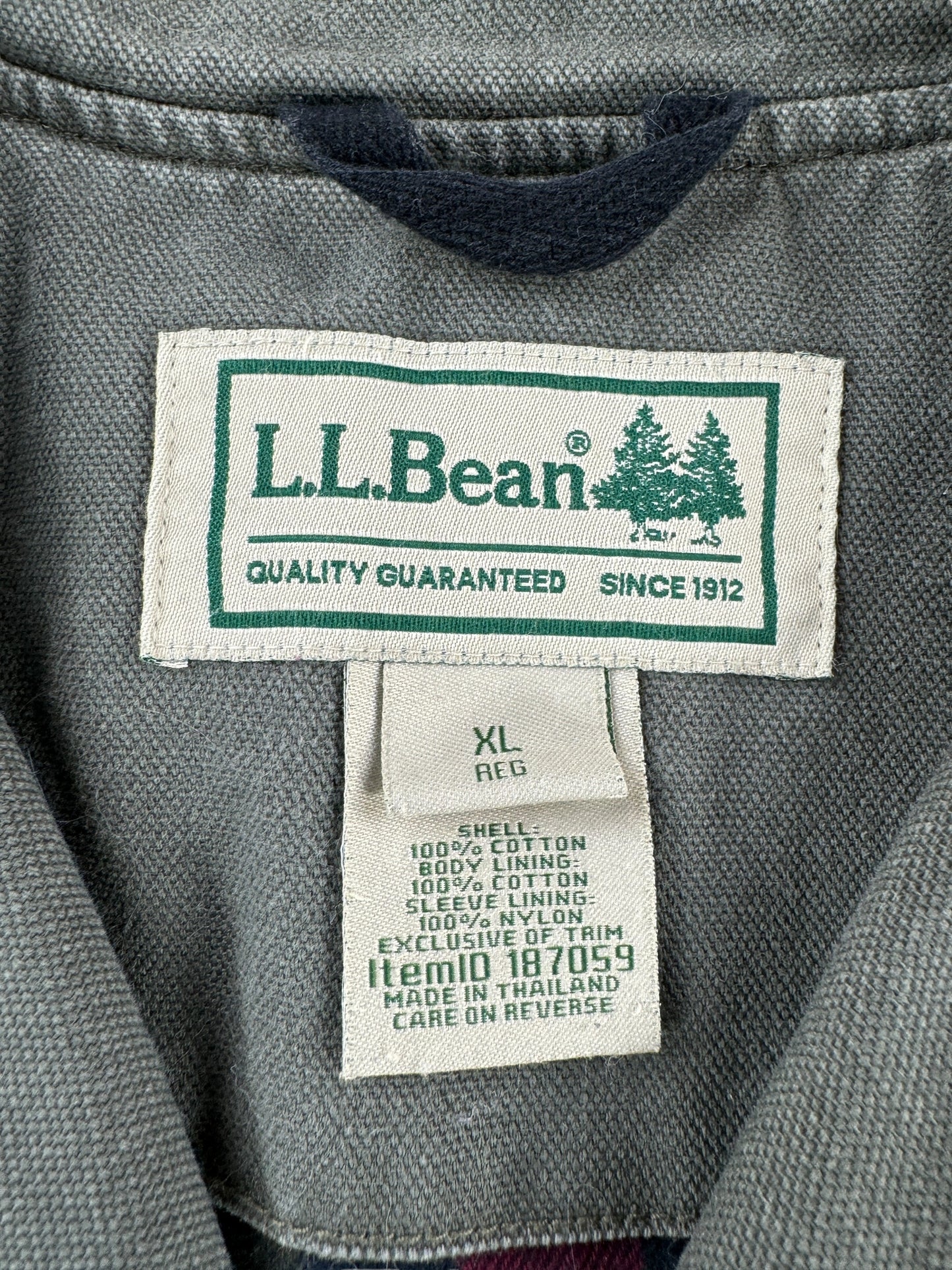 Tag on Vintage LL Bean Barn Coat SZ XL