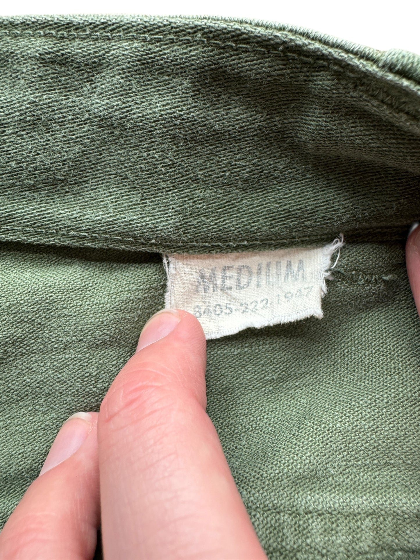 Tag on Vintage 1950s Era OG-107 Trousers W32