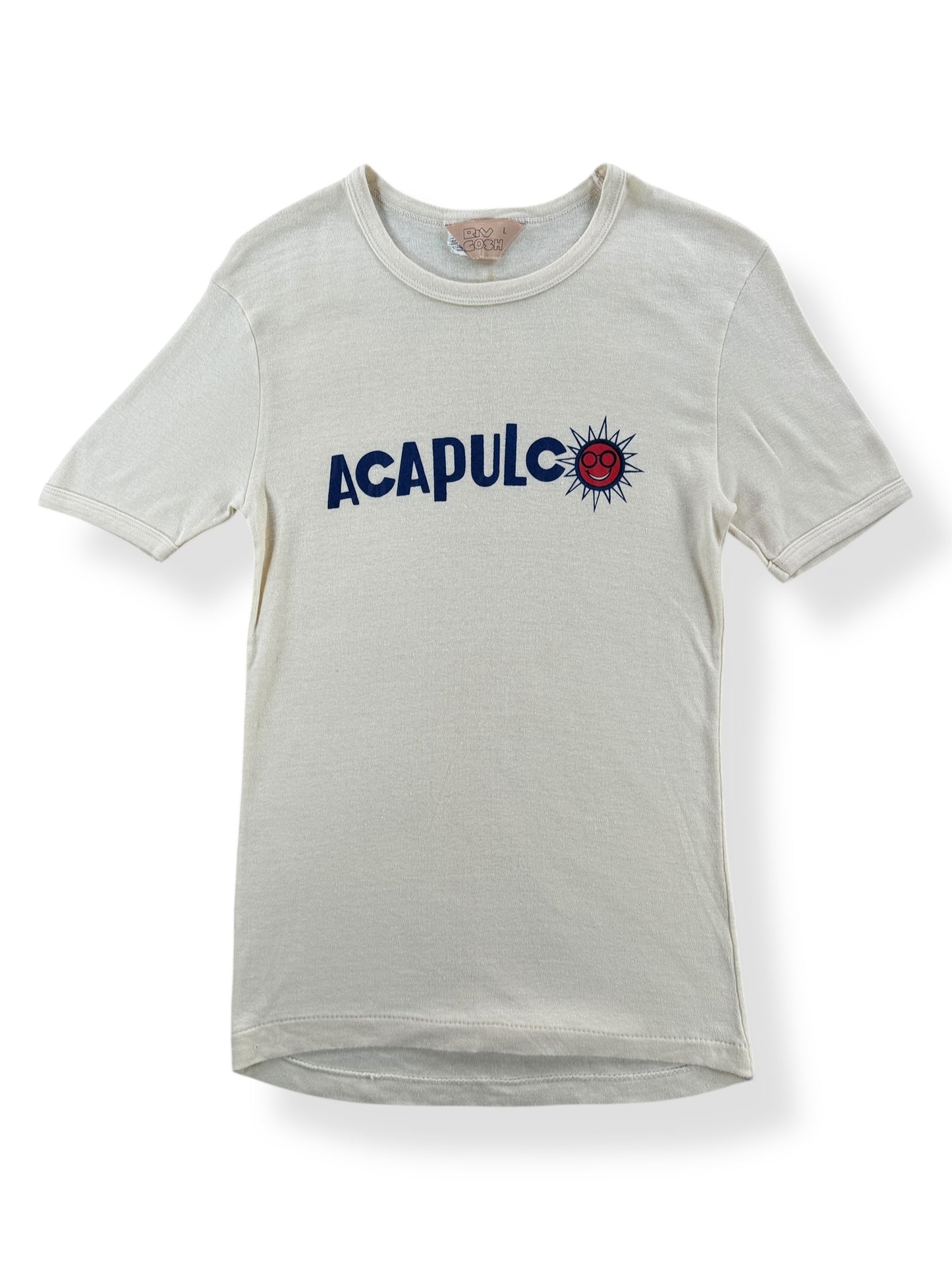 Front of Vintage Yellow Acapulco MX Tee SZ XS