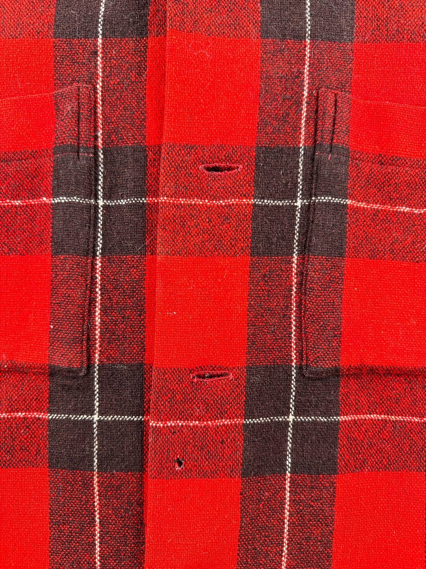 Missing Buttons On Vintage 30s/40s Era Van Heusen Wool Flannel AS IS SZ L