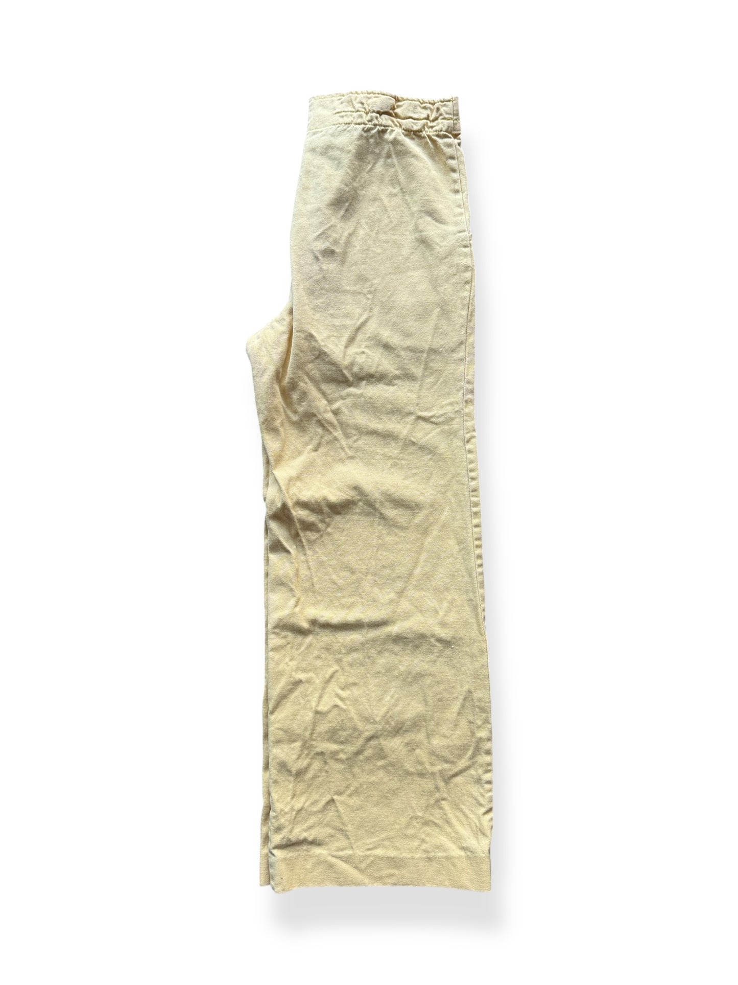 Unfolded Vintage Pastel Yellow Smile Co Grin & Wear It Trousers W32