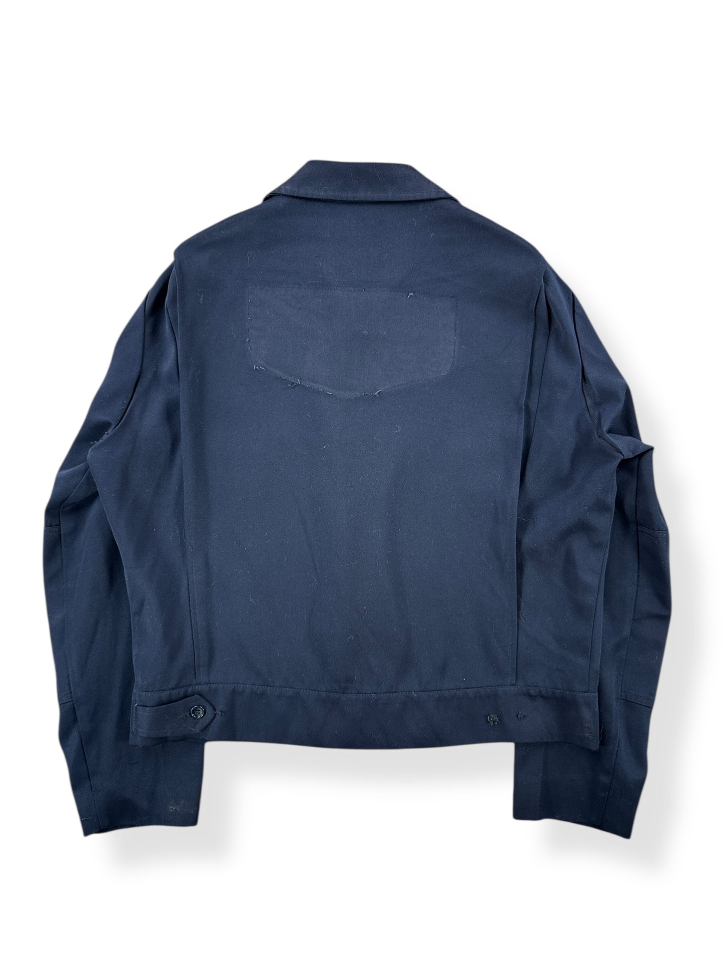 Back of Vintage Terry Gabardine Gas Station Jacket SZ 42