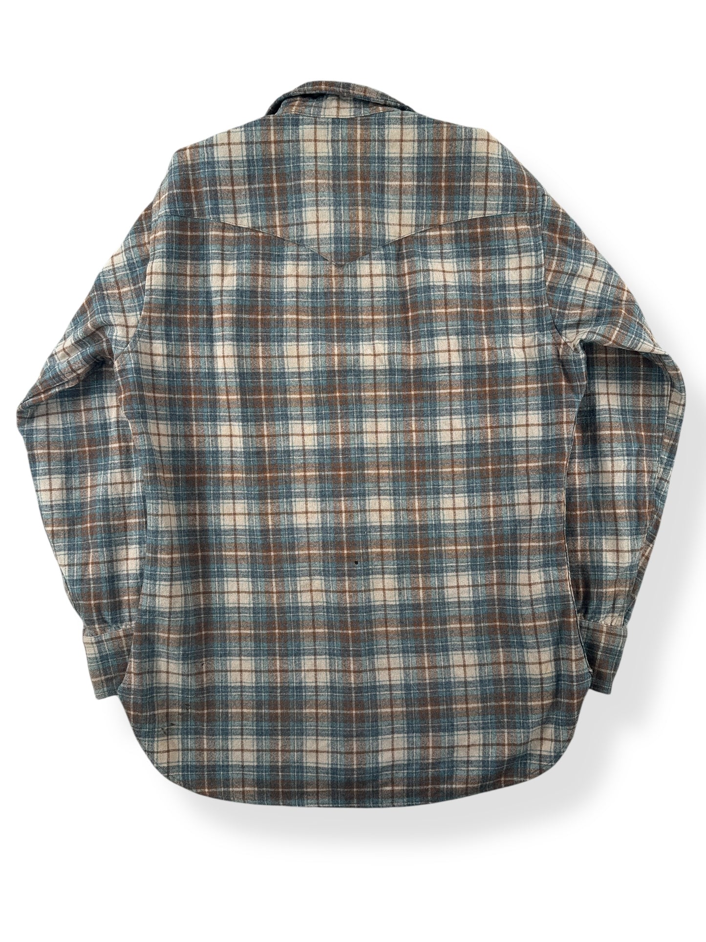 Back of Vintage Pendleton Western Wear Pearl Snap Flannel SZ M