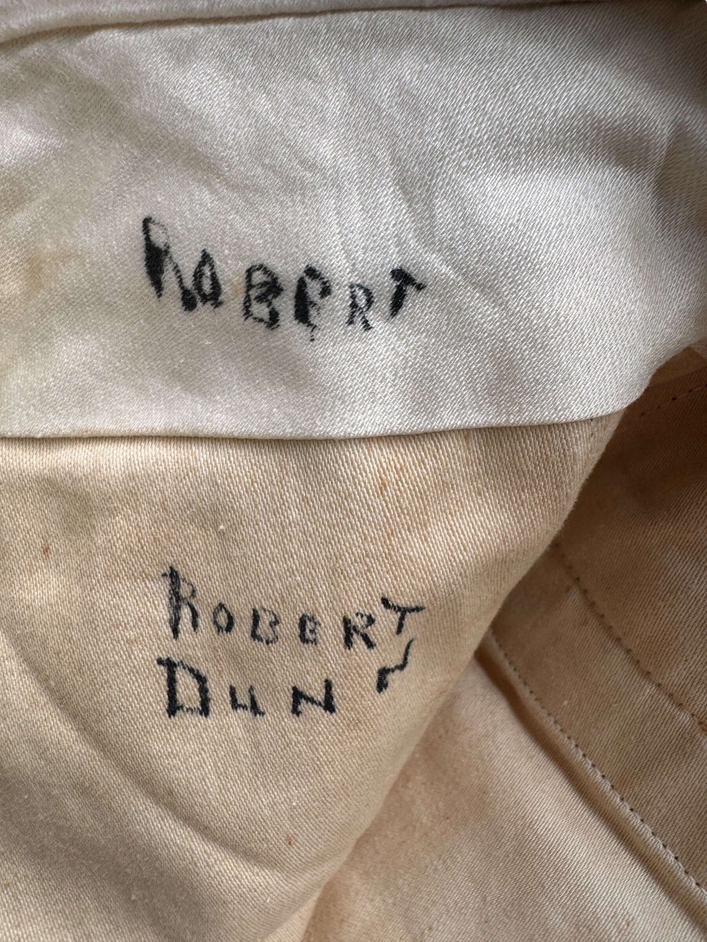 Written Names on Vintage 1943 Wool Trousers W32