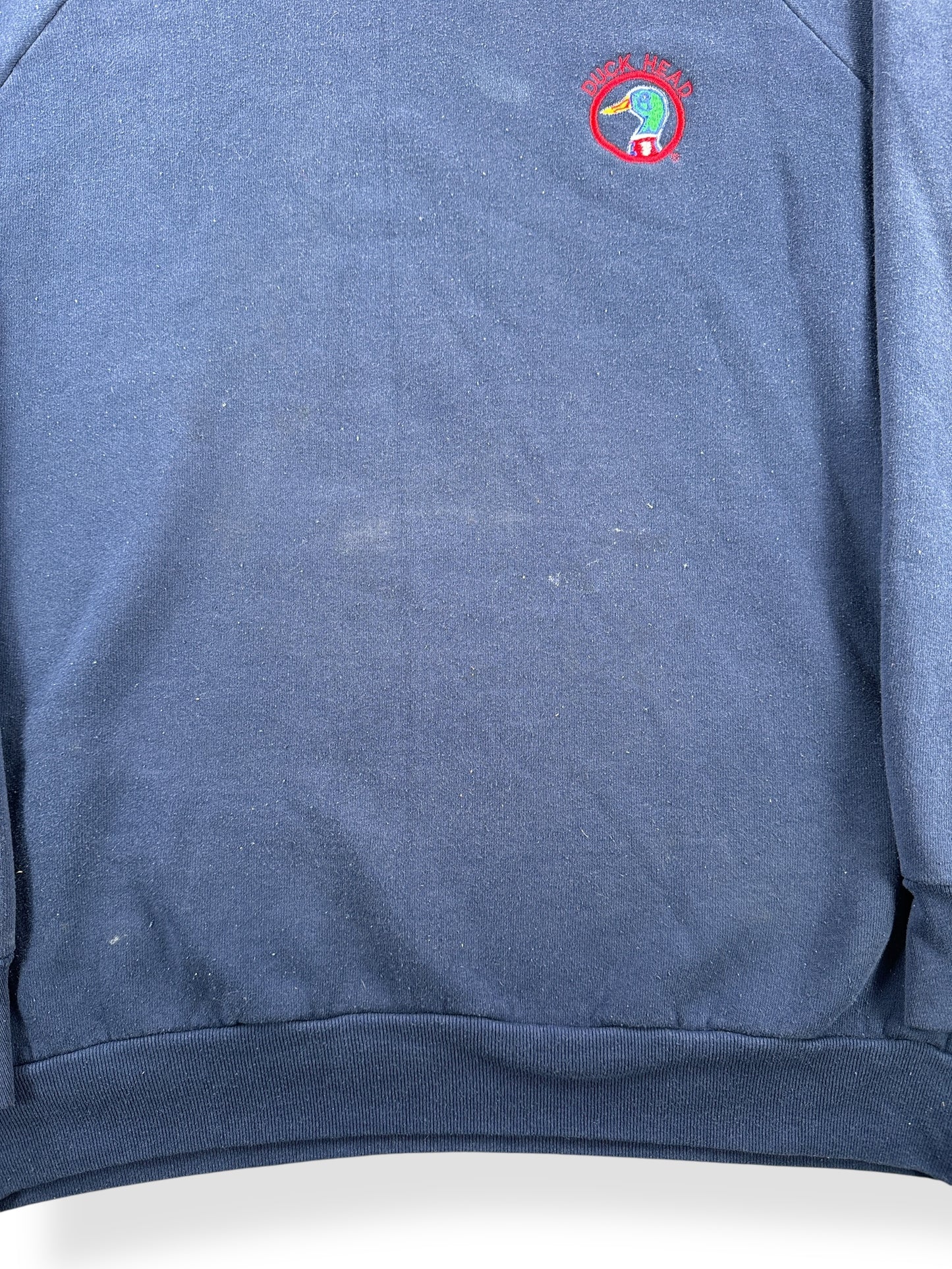 Stains on Vintage Duck Head Blue Crewneck SZ L