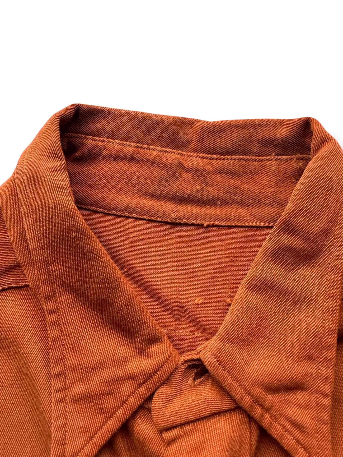 Missing Tag on Orange Gabardine Shirt AS IS SZ L