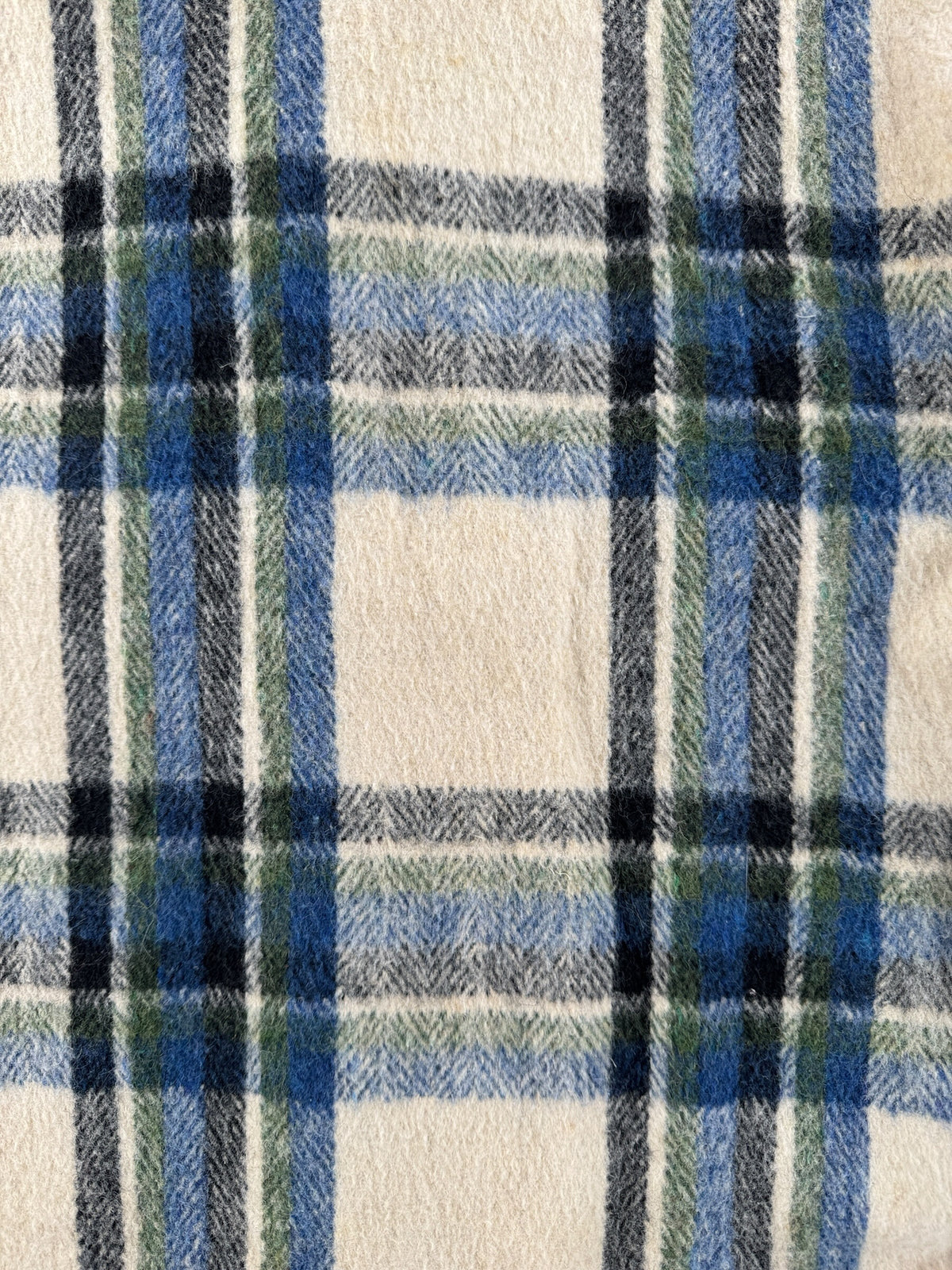 Pattern on Vintage Blue Plaid CPO Coat SZ M