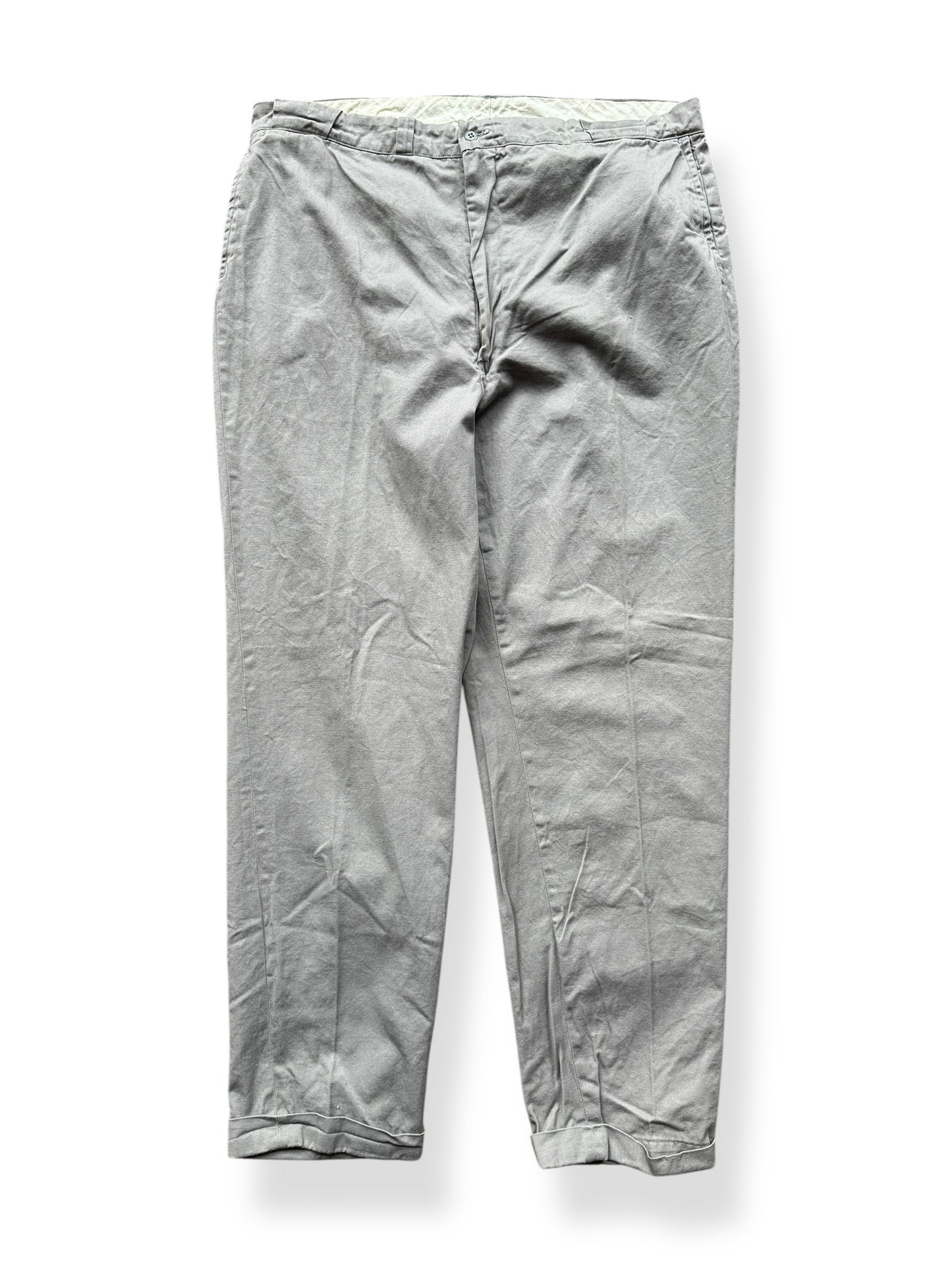 Front of Vintage Grey Sailcloth Chinos W39