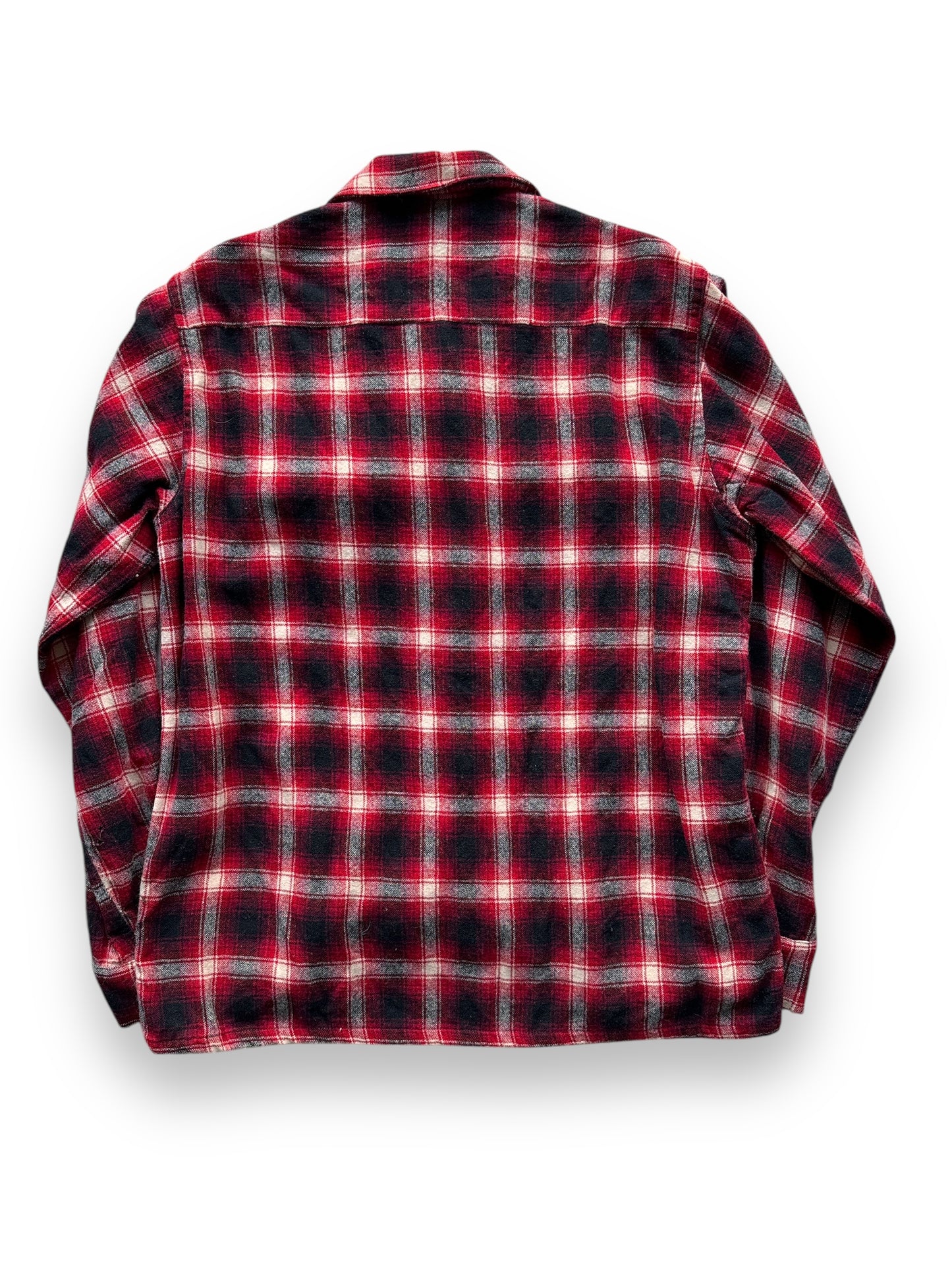 back of Vintage Wool O' The West Wool Board Shirt SZ M