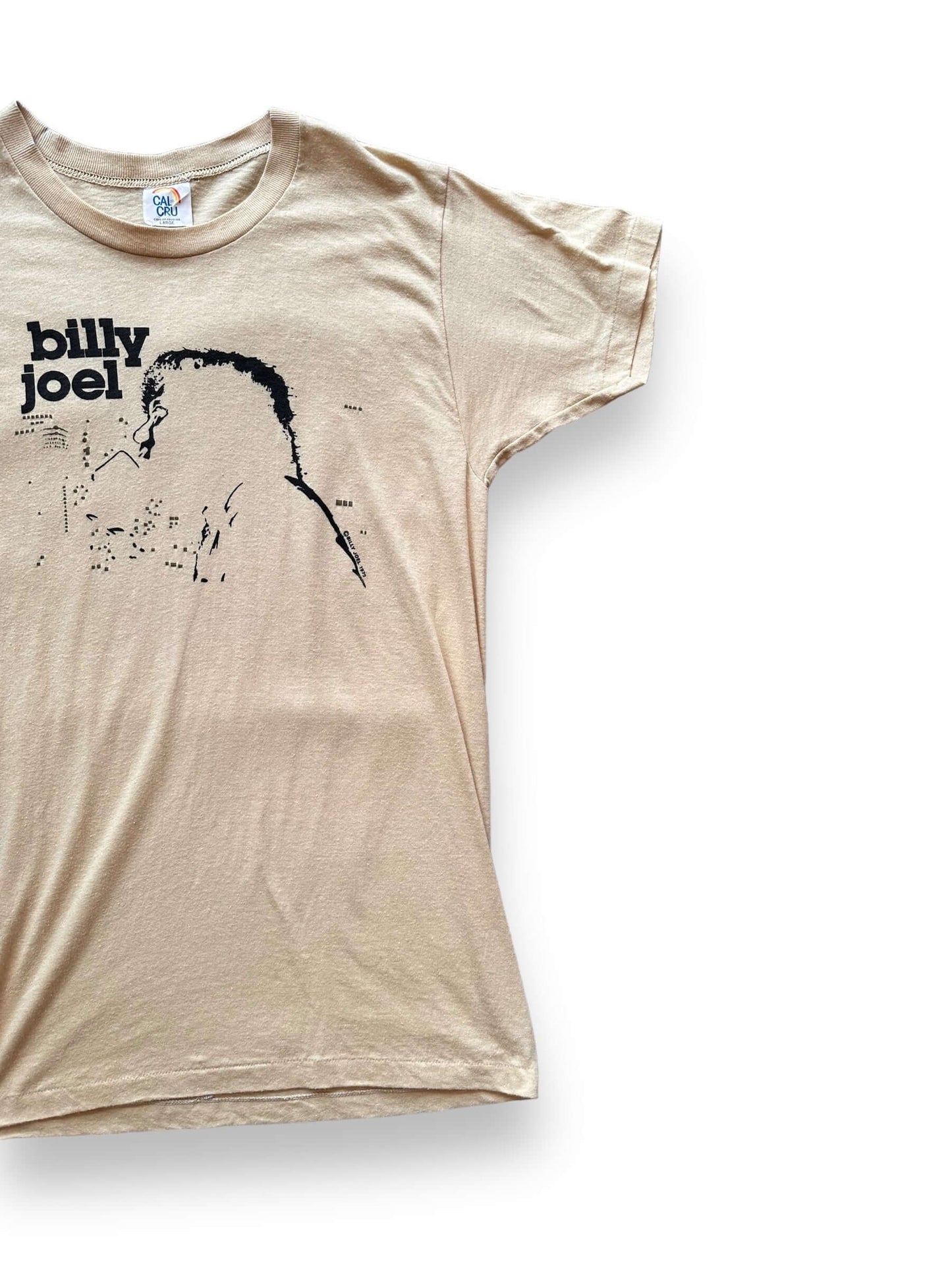 front left of Vintage 70s Billy Joel Tee Shirt SZ S