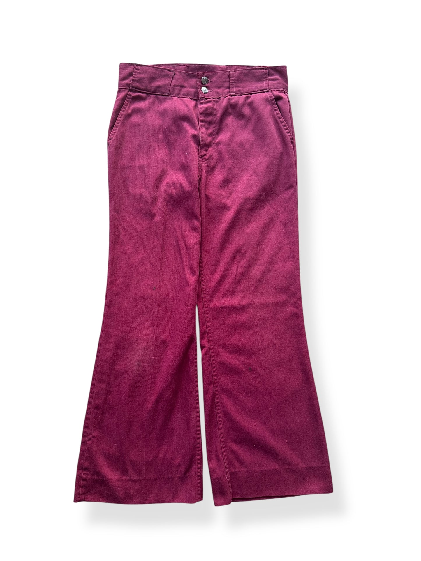 Front of Vintage Burgundy Levi's Sta-Prest W32