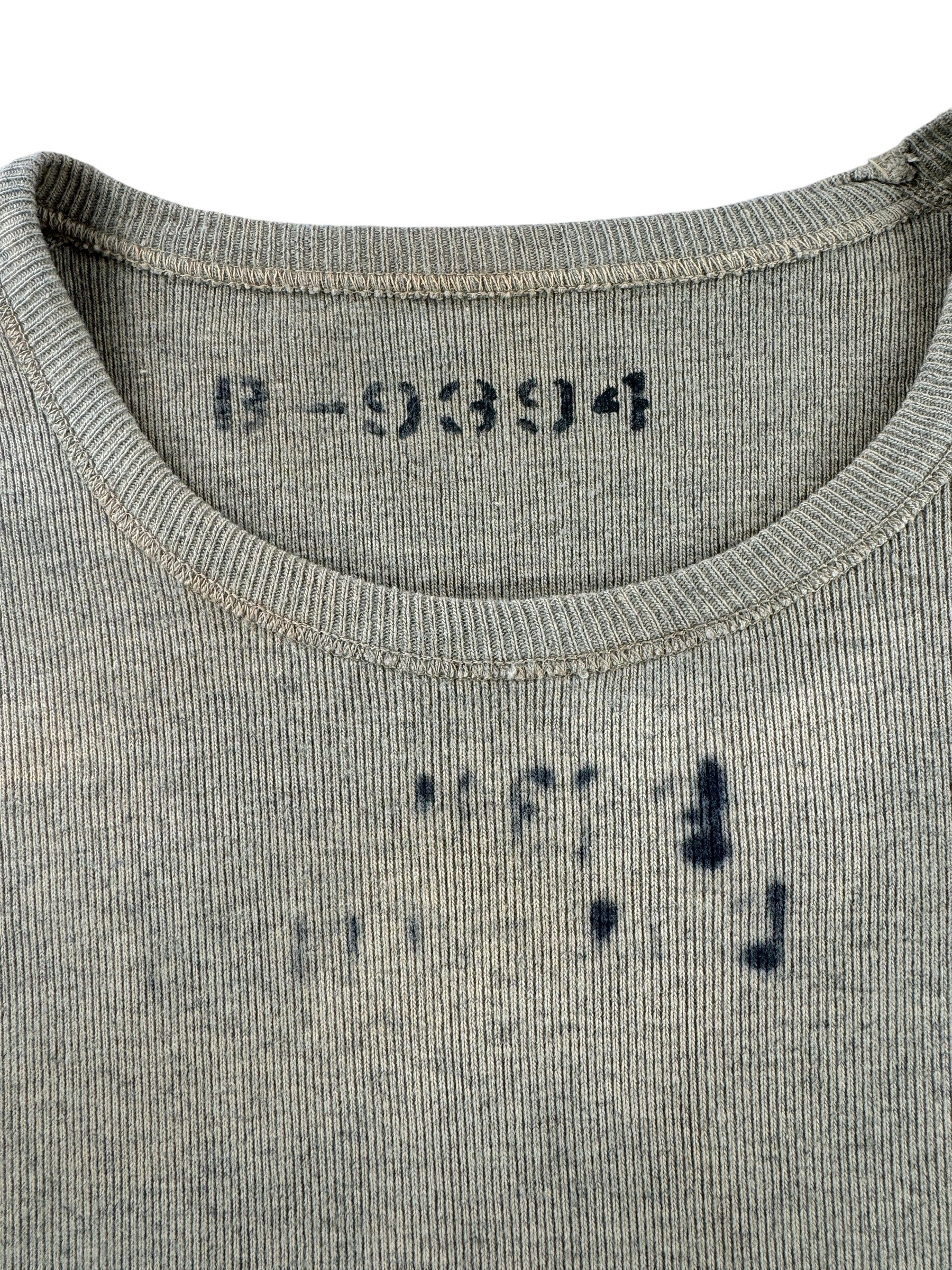 Stencil on Vintage Stenciled Military Pullover shirt SZ XS