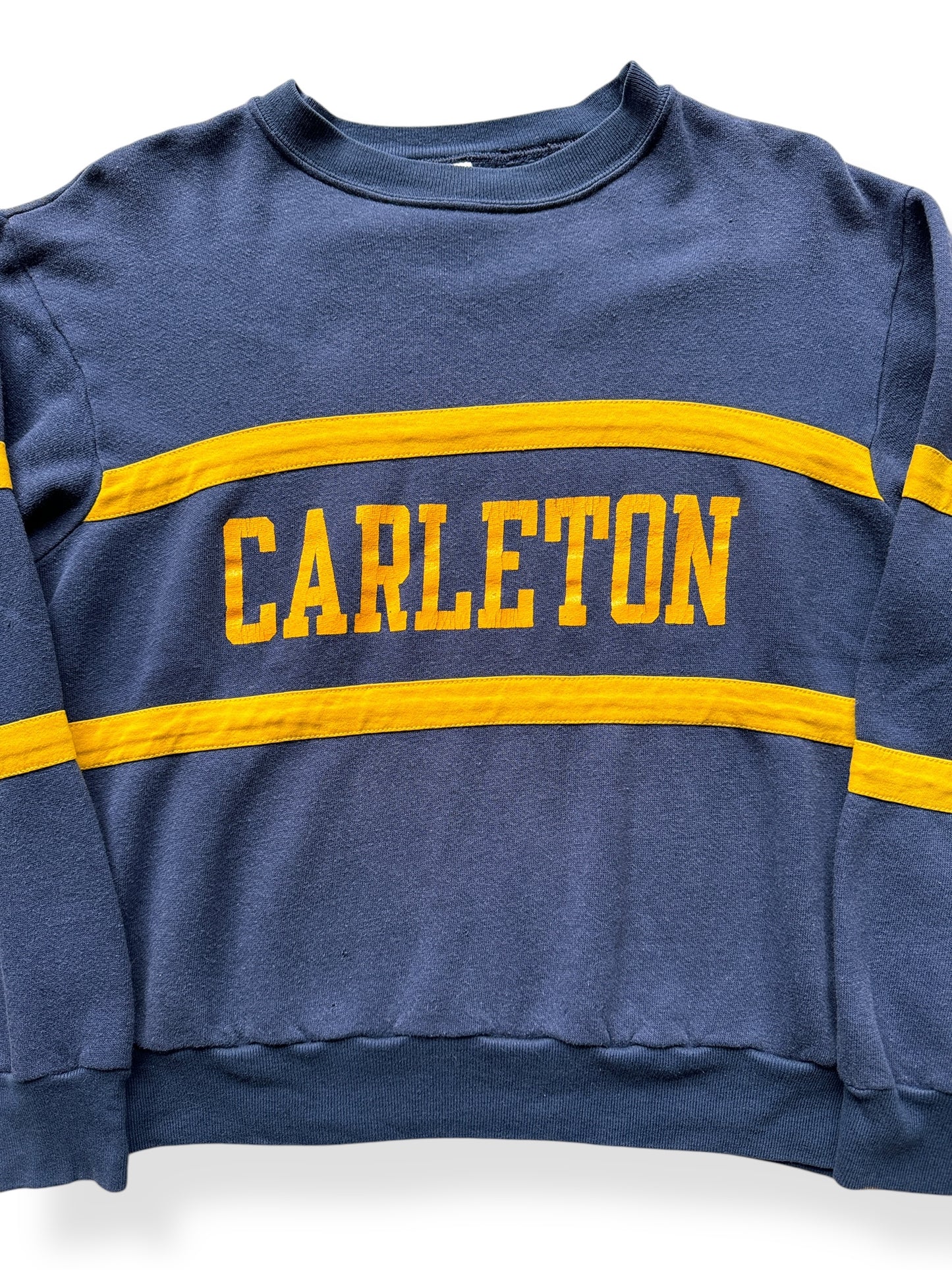 Front Close Up of Vintage Champion Carleton Crewneck SZ XL
