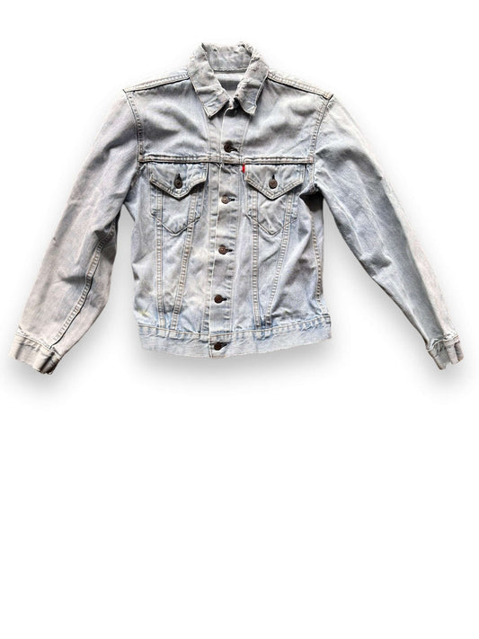 Front View of Vintage Big E Levi's YES Denim Type III Trucker SZ S | Seattle Vintage Denim