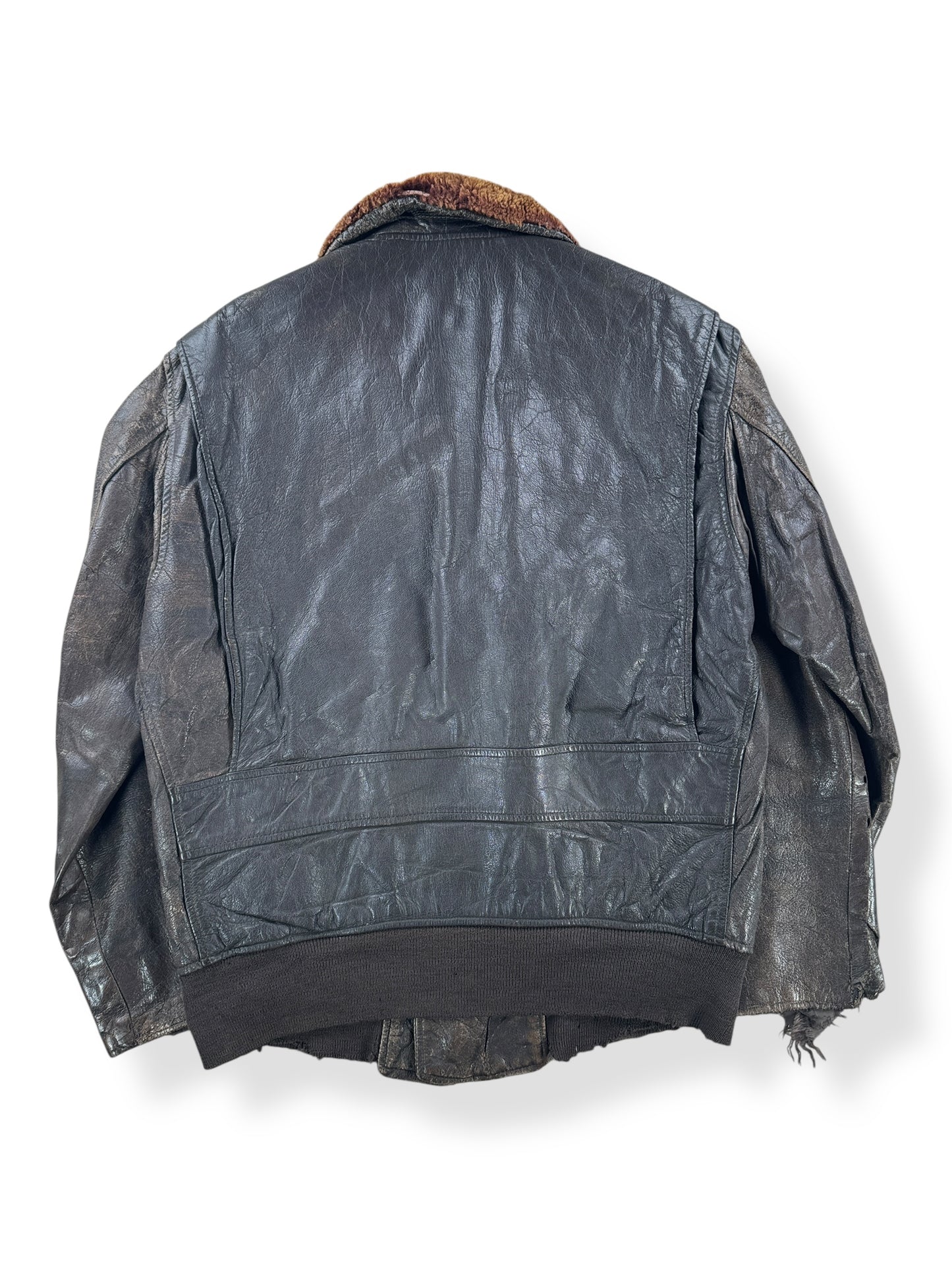 Back of Vintage USN G-1 Bomber Jacket SZ 40 AS IS