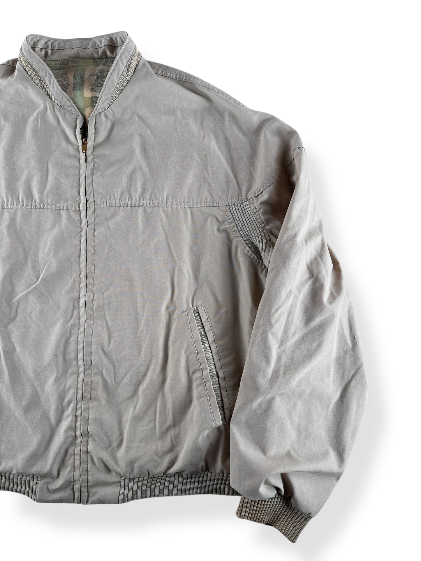 Front Left of Vintage Bomber Windbreaker SZ XL