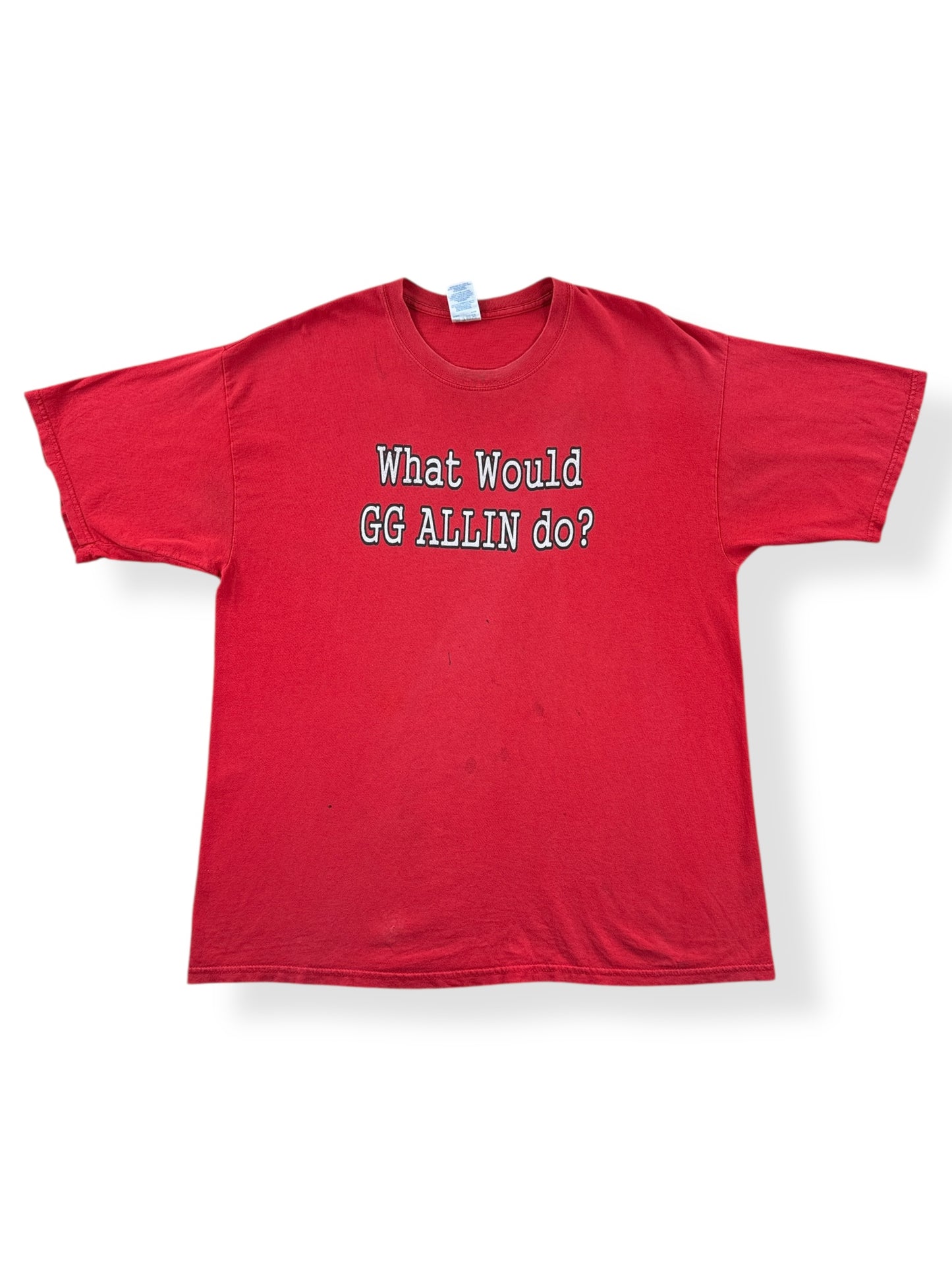 Front of Vintage What Would GG Allin Do Hells Kitchen Tacoma Tee SZ XL