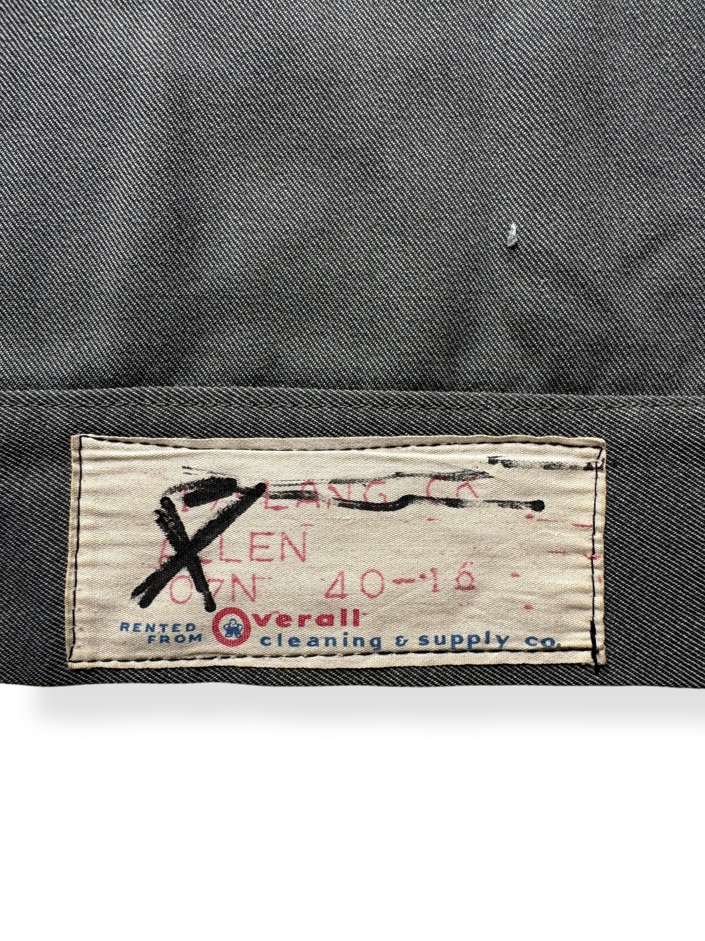 Label on Vintage Days Ranger Gabcord Gabardine Work Jacket SZ 40