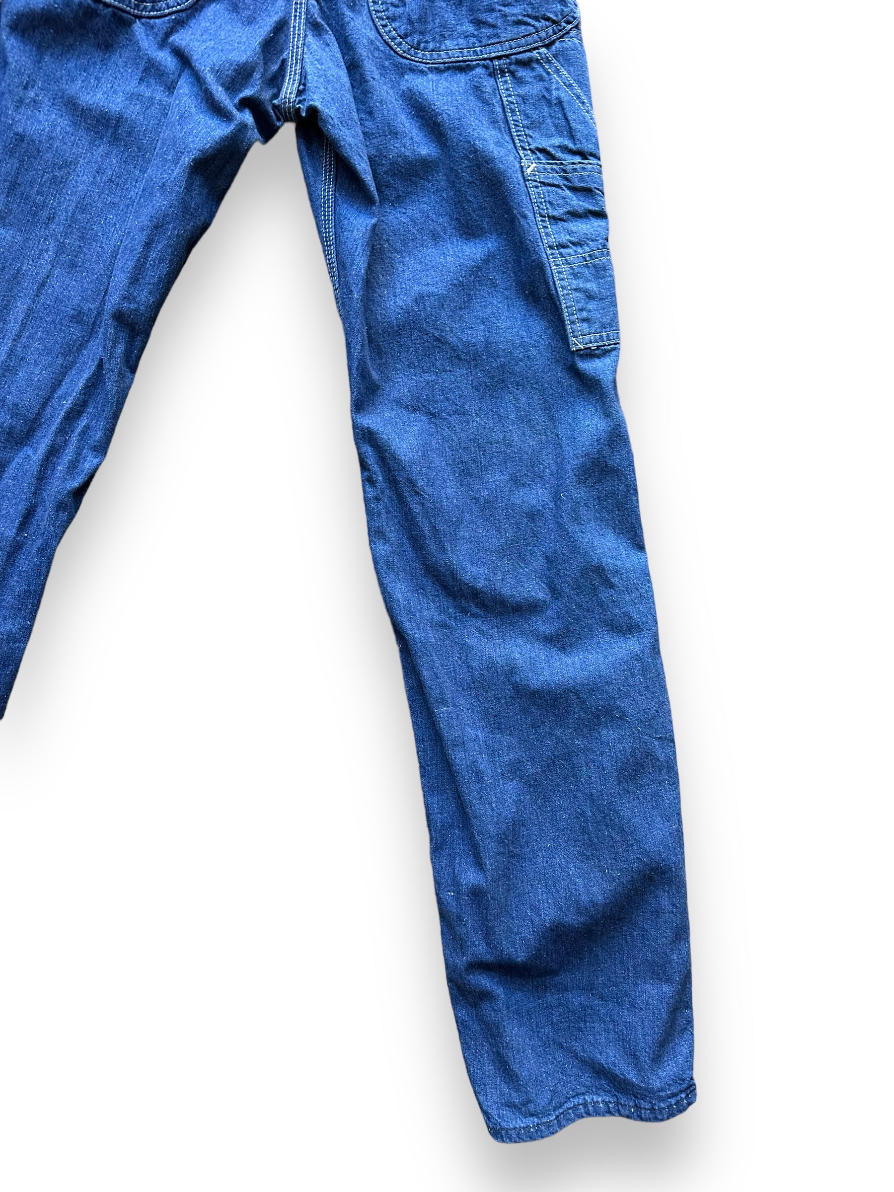 Lower Rear Right View of Vintage Lee Carpenter Jeans W27 | Vintage Denim Workwear Seattle | Barn Owl Vintage Clothing