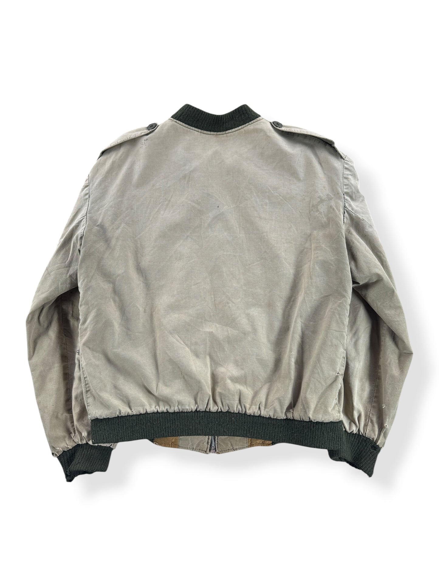 Back of Vintage Canvas Bomber Jacket SZ L - AS IS