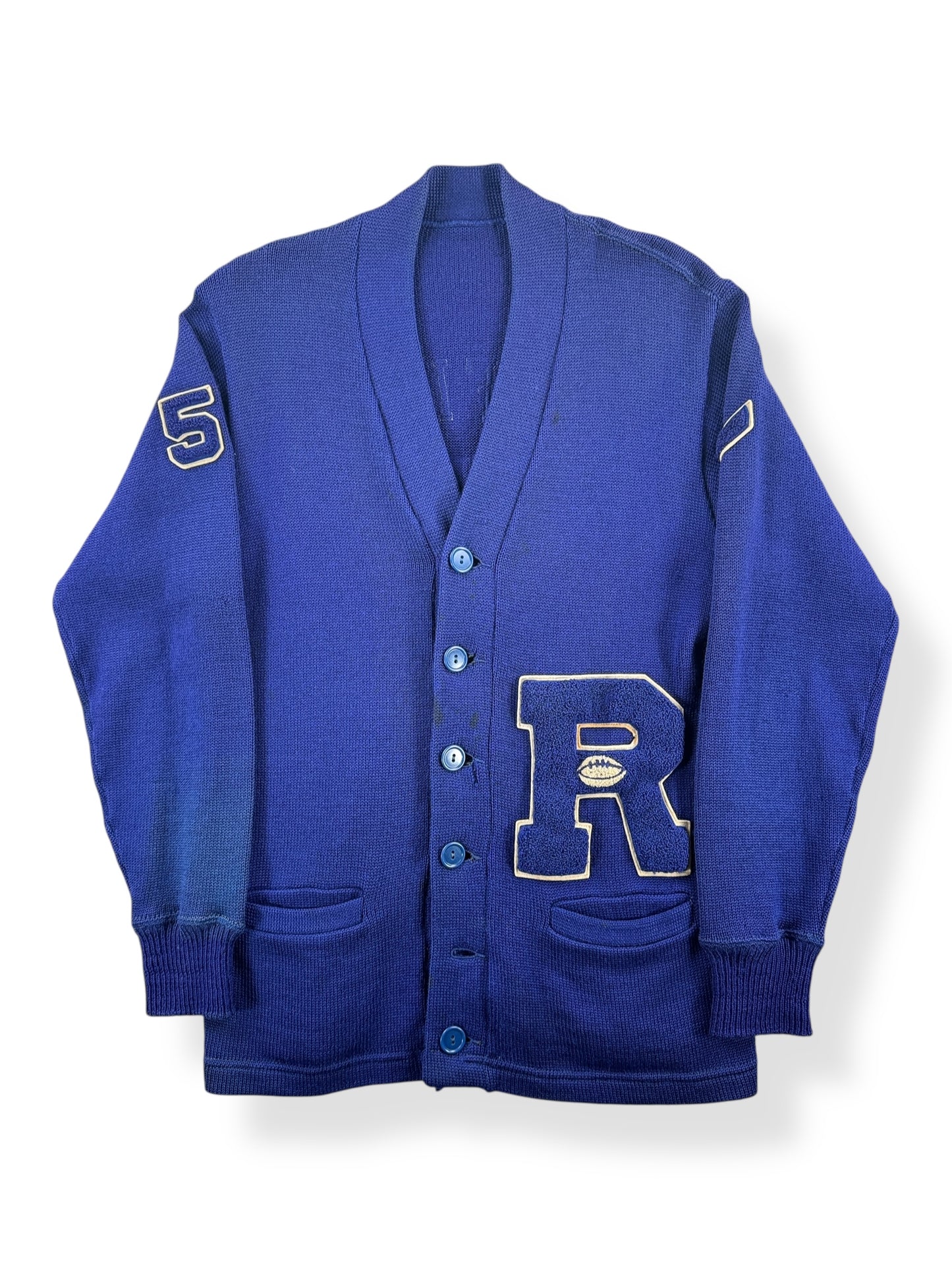 Front of Vintage Redfield Bulldogs Varsity Sweater SZ S