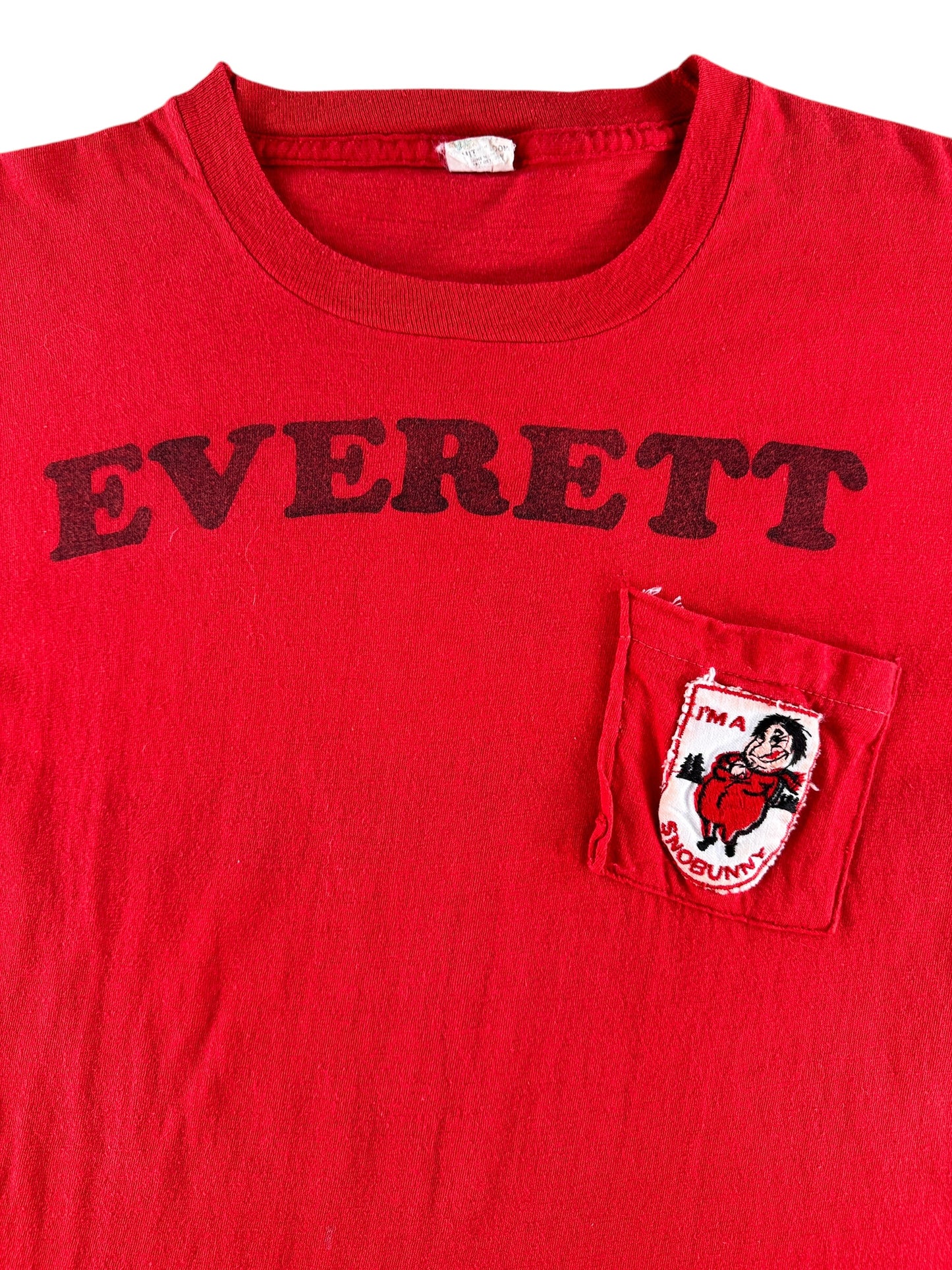 Front Graphic of Vintage Interesting Everett Pocket Tee SZ S