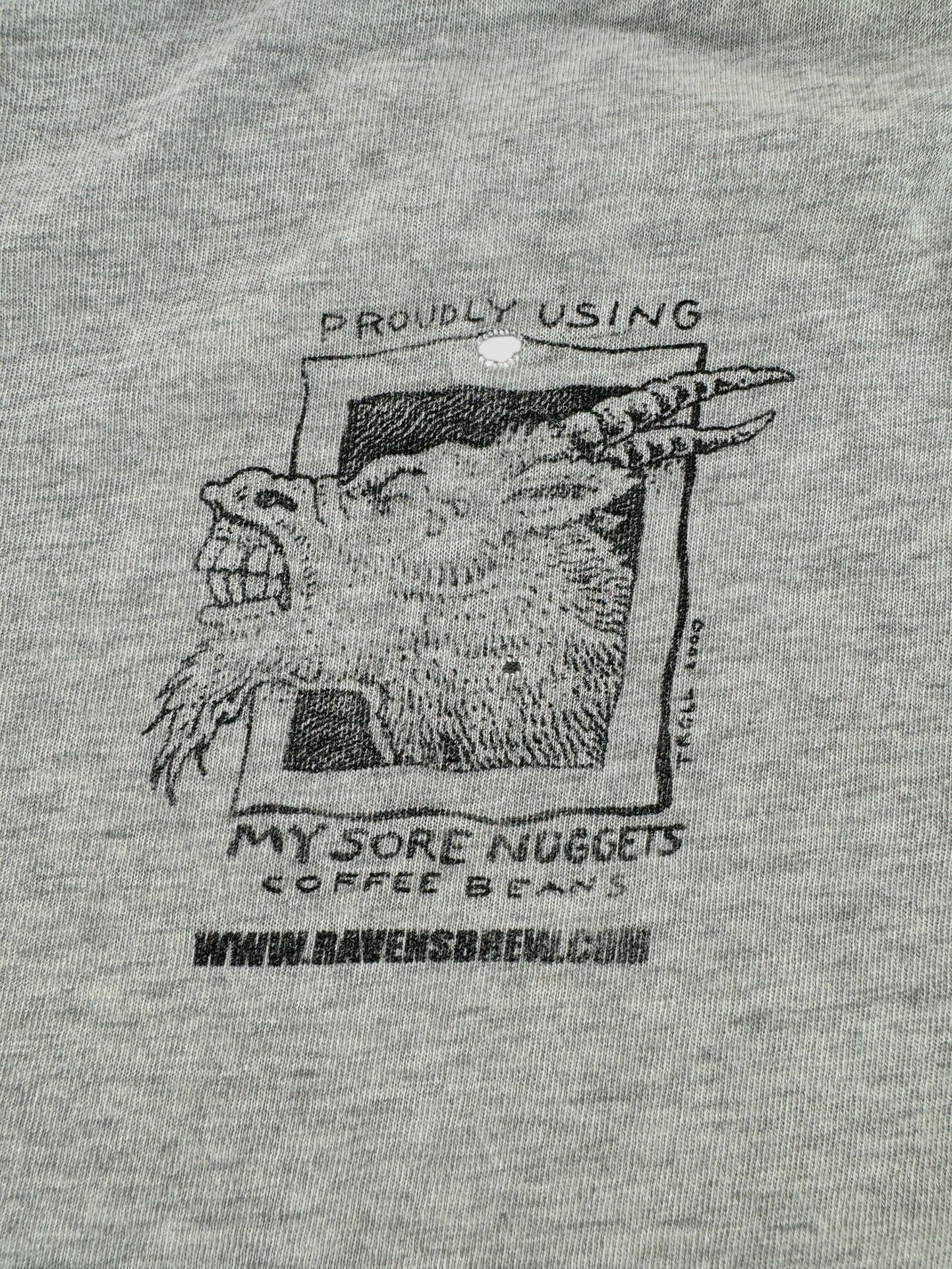 Back Graphic Vintage Ray Troll Ravens Brew Blend Coffee Tee SZ XXL