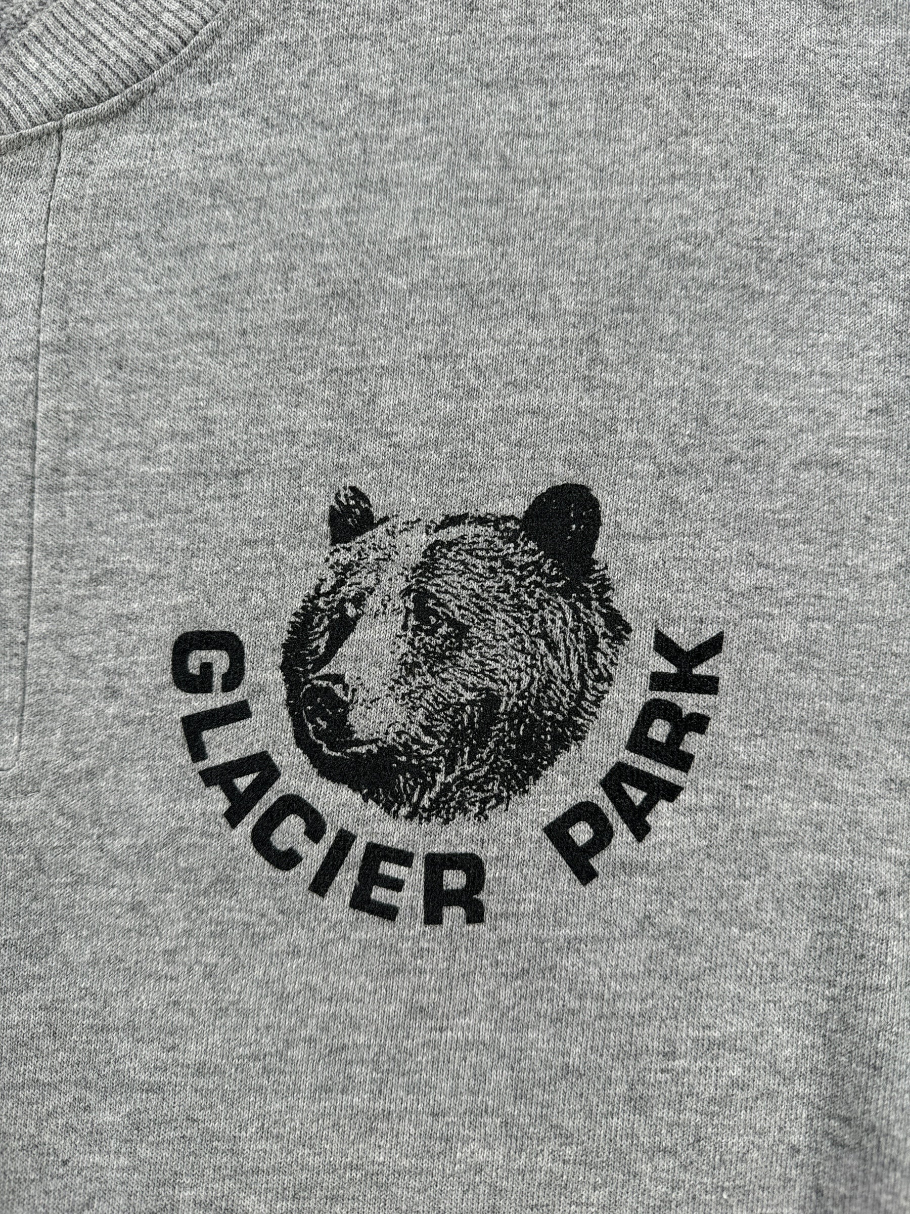 Graphic of Vintage Glacier National Park Quarter Zip Crewneck SZ L
