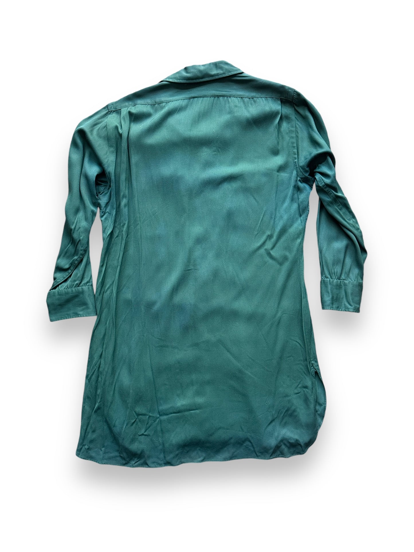 back of Vintage 1954 Newell Green Custom Gabardine Shirt SZ M