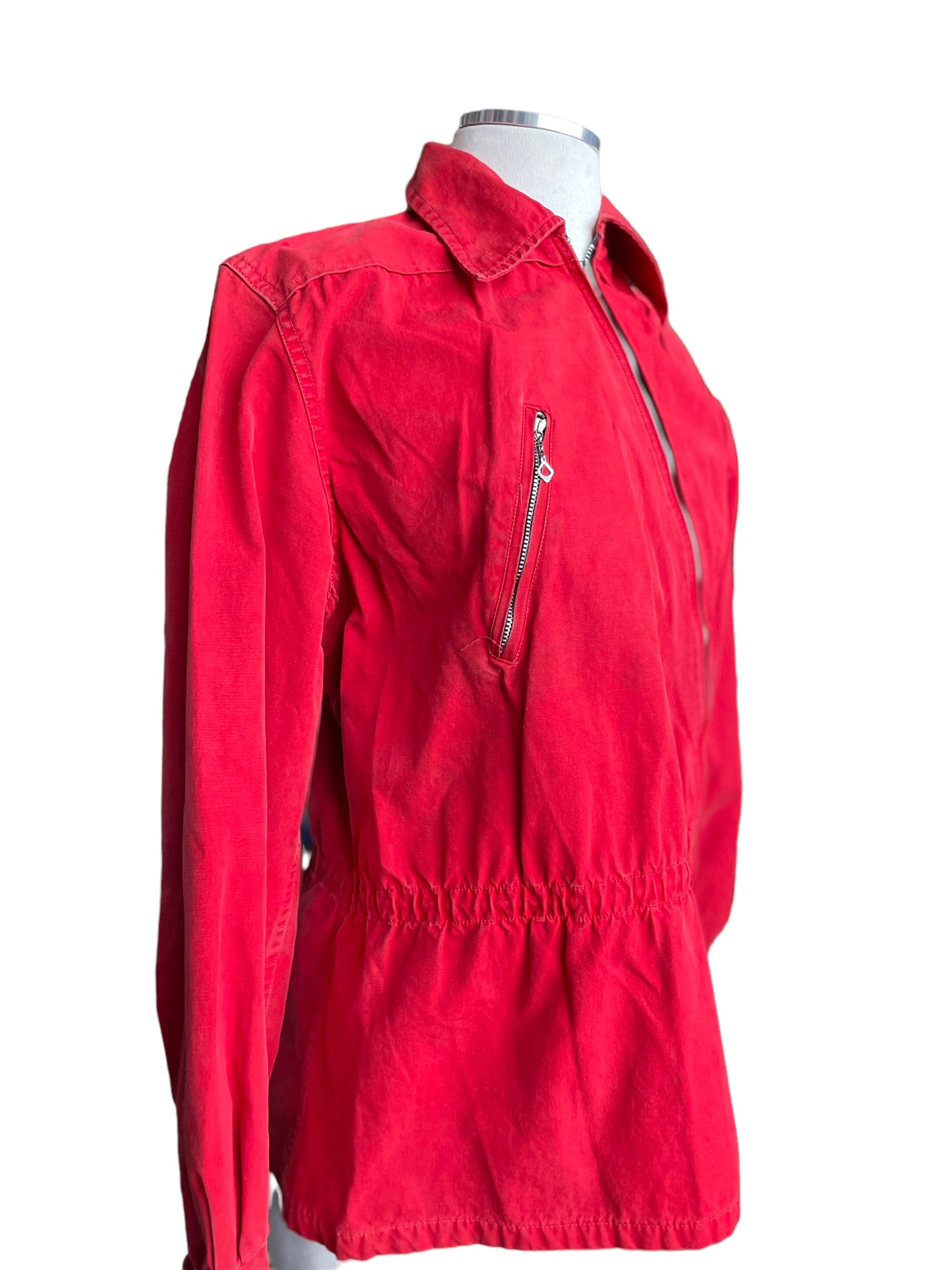 Full lright side view of Vintage 1970s Diagonal Zip Ski Jacket| Seattle True Vintage | Barn Owl Vintage