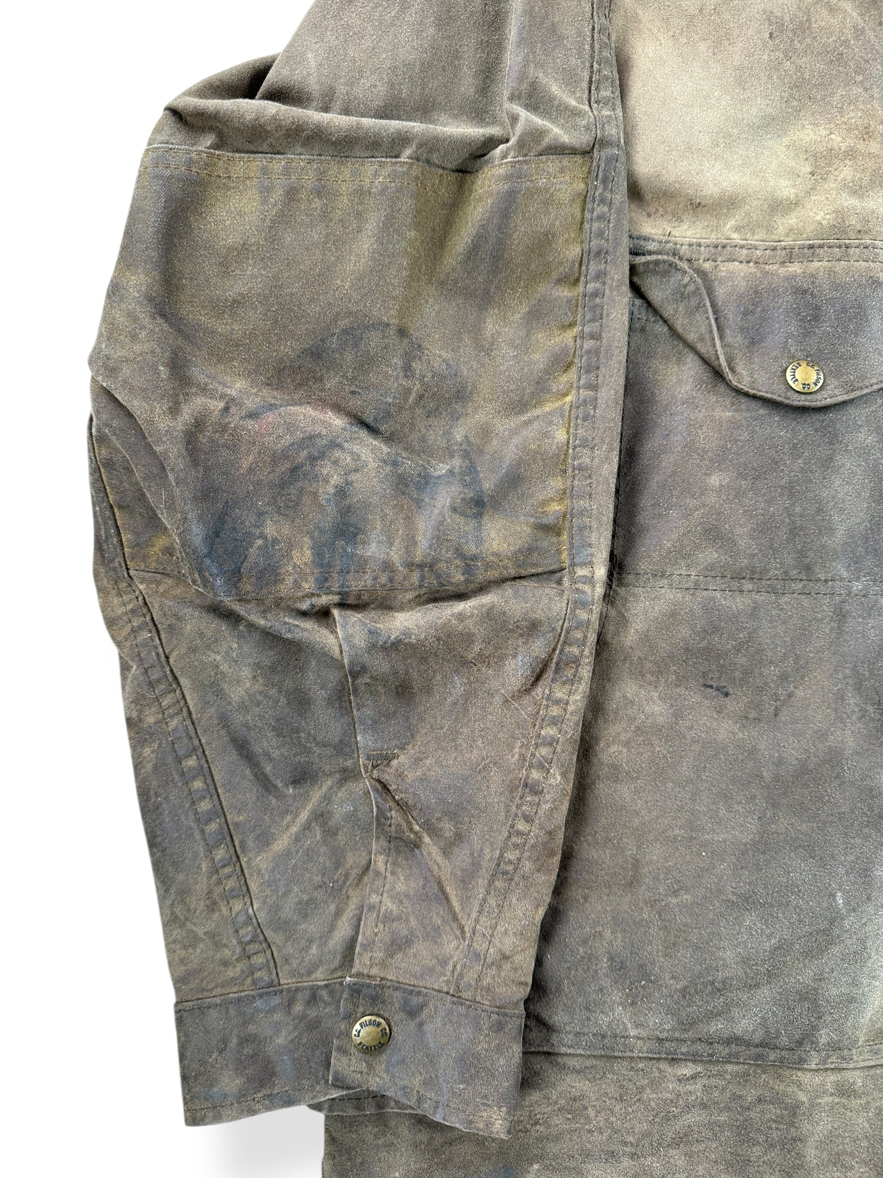 Wear on Filson Tin Cloth Field Jacket SZ XXL AS IS