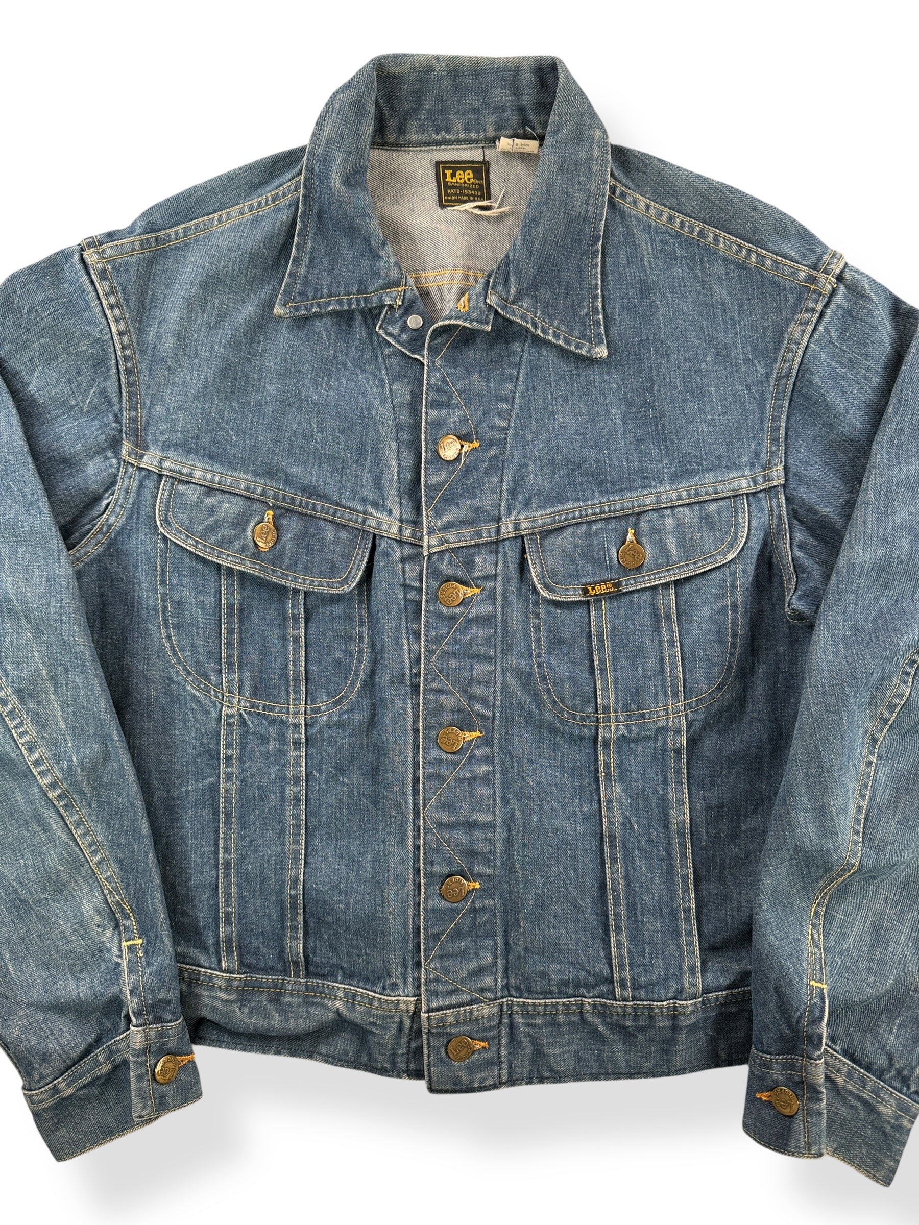 Front Graphic of Vintage Union Made Lee Denim Jacket SZ L