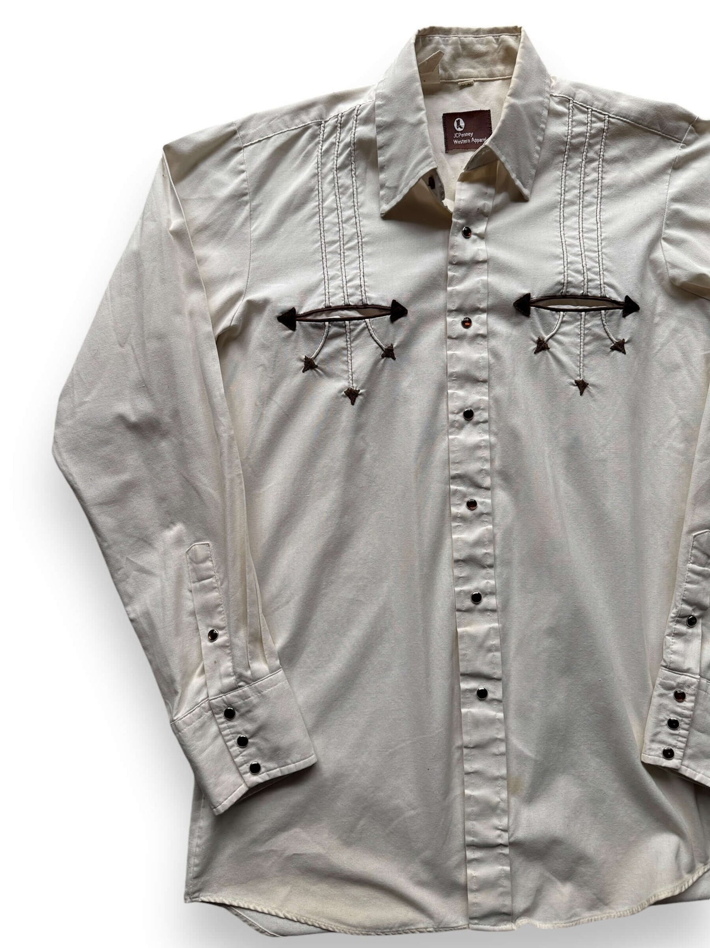 front right of Vintage JC Penney Pearlsnap Western Shirt SZ M