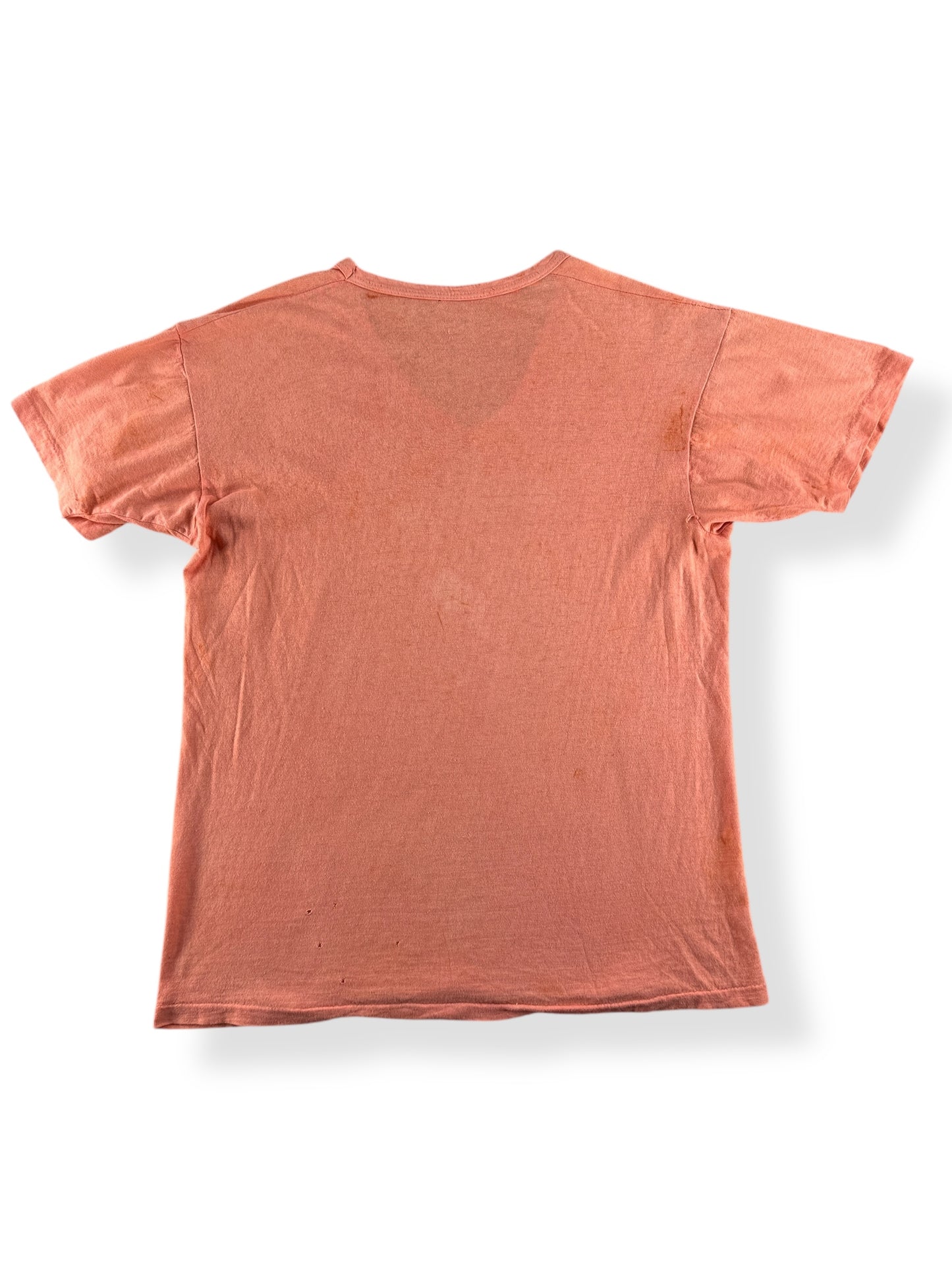 Back of Vintage Creamsicle Orange V-Neck Blank SZ M