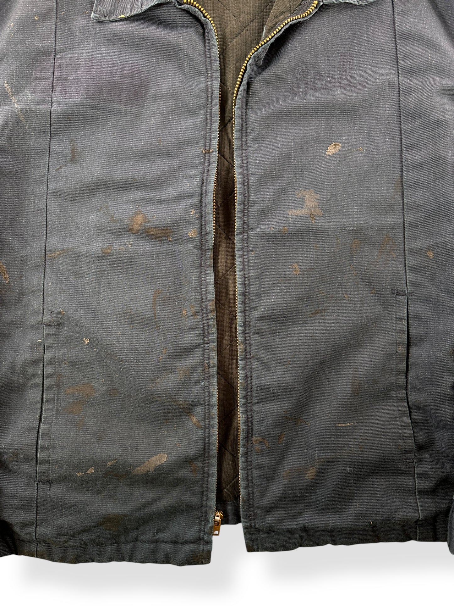 Stains on Vintage Distressed Red Kap Quilted Gas Station Jacket SZ M