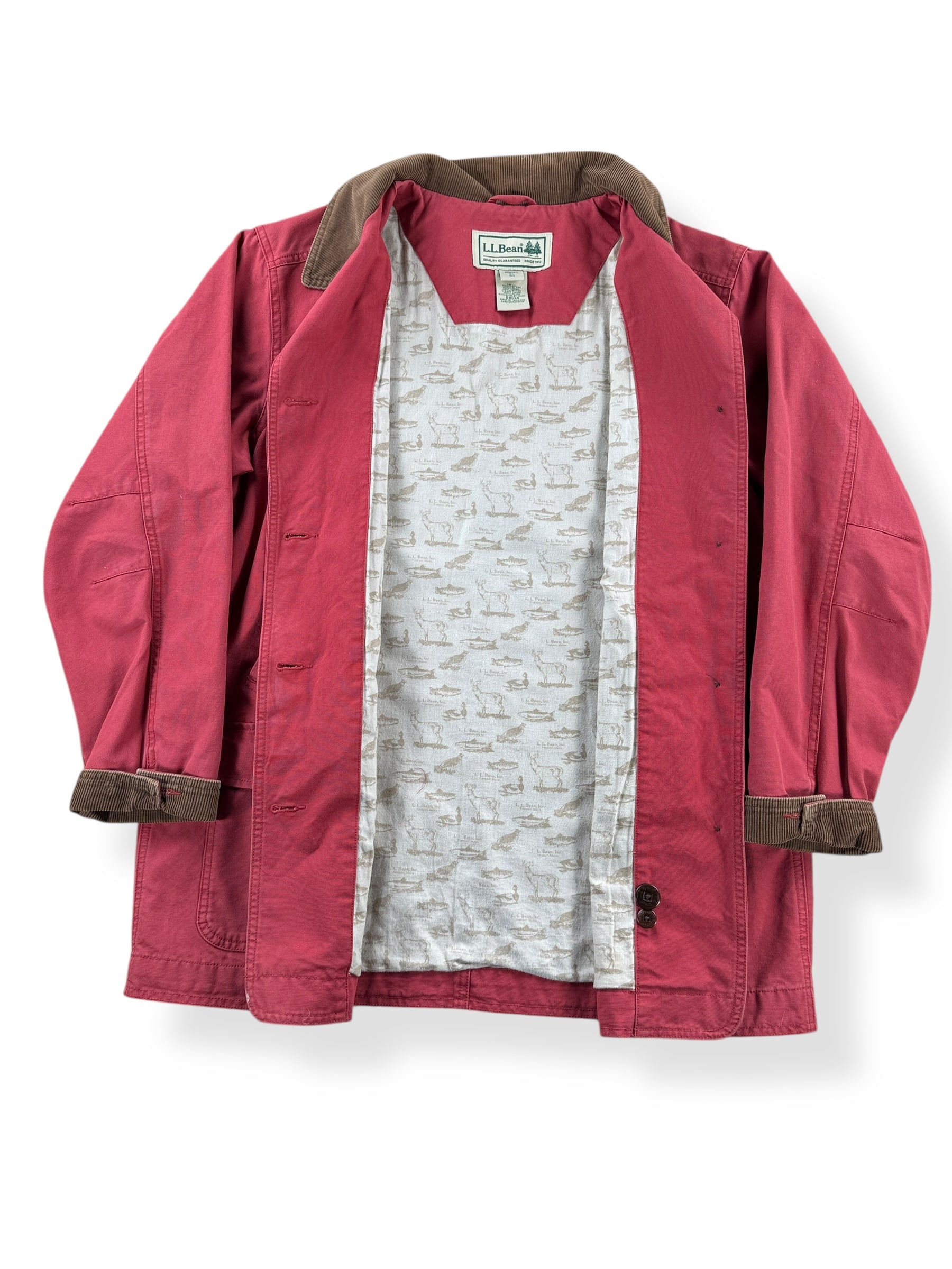 Inside of LL Bean Womens Barn Coat SZ XL