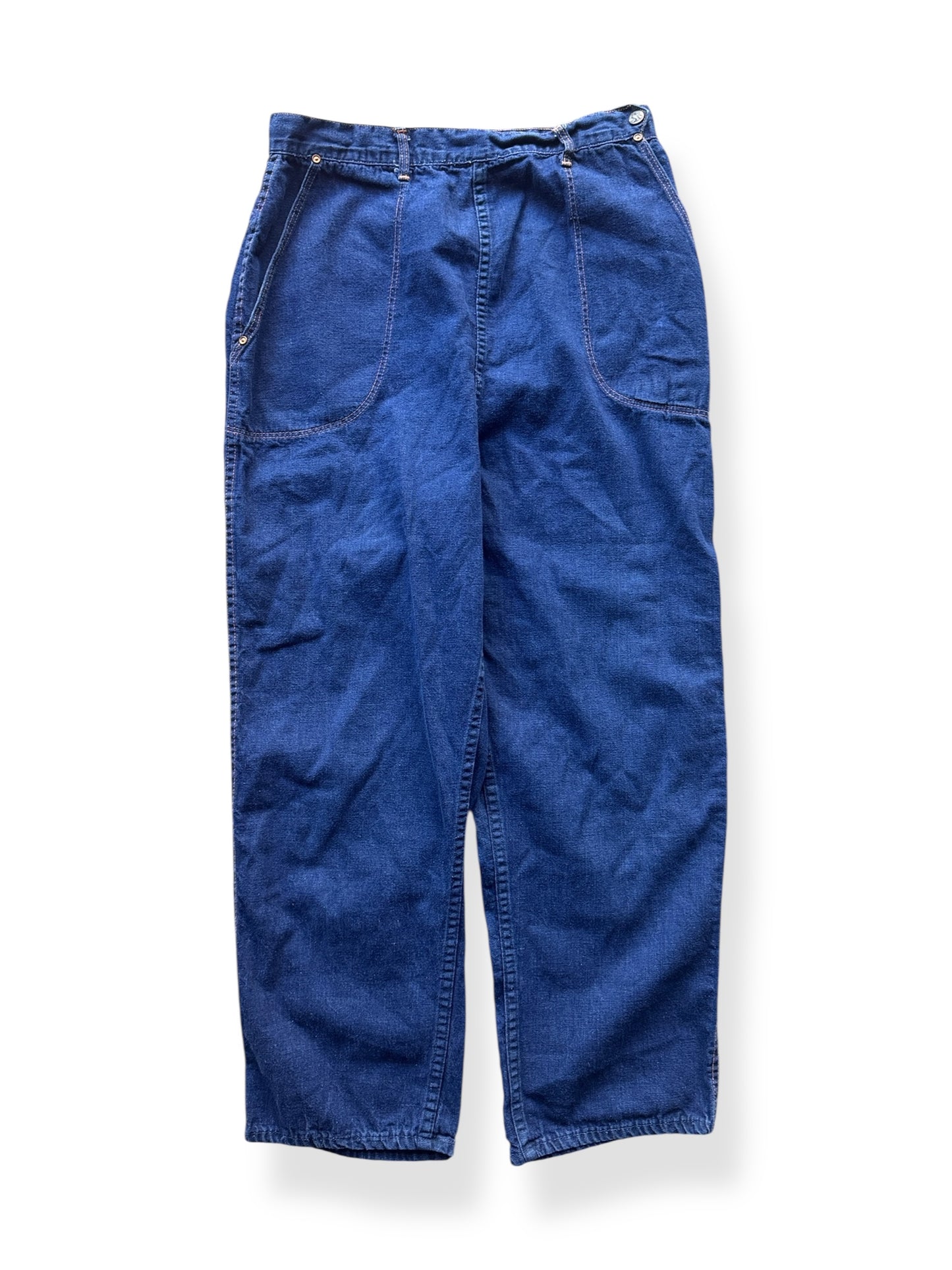 Front of Vintage Ladies Strong Reliable Side Zip Jeans W30