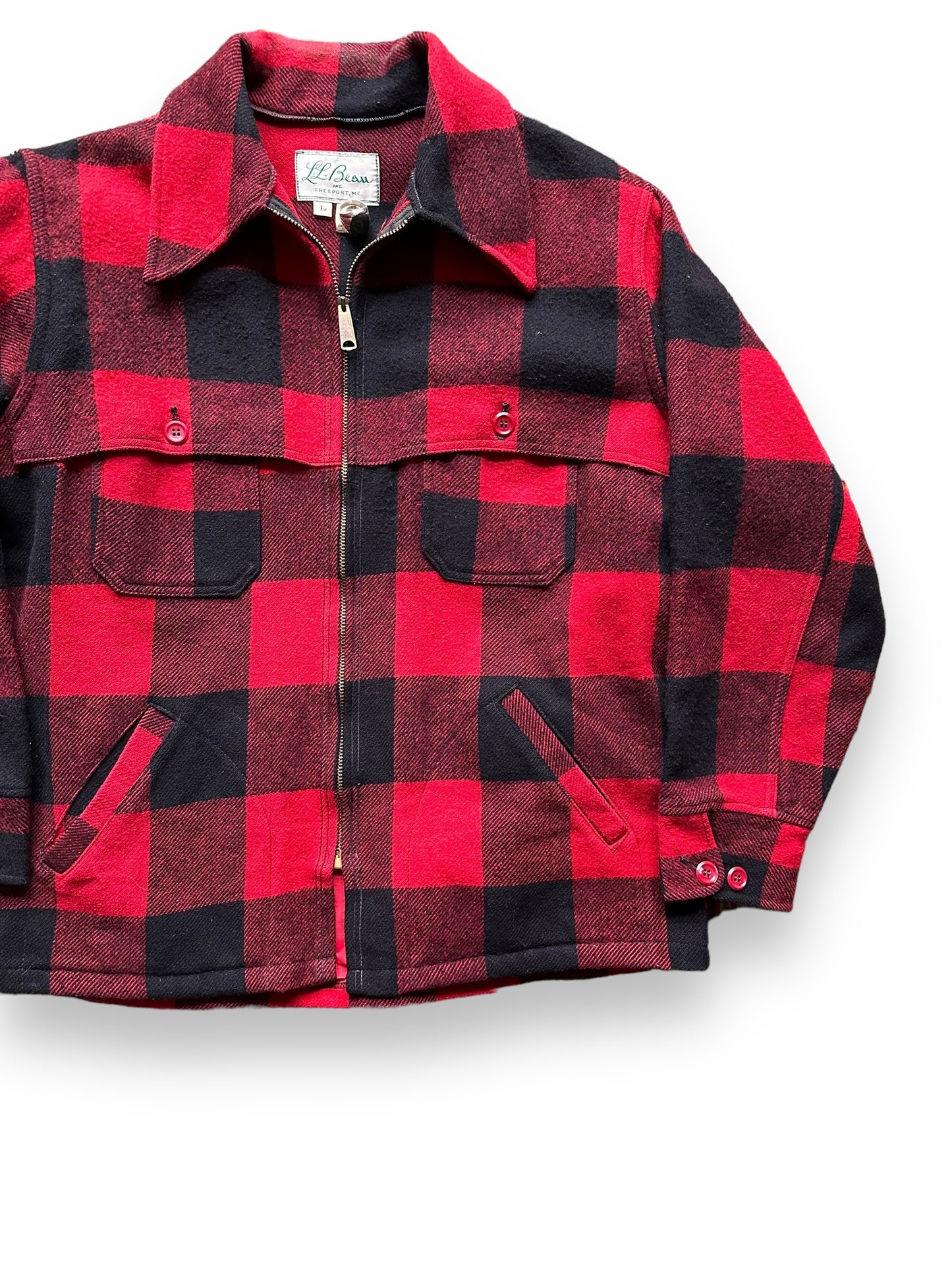 Front Left View of Vintage L.L. Bean Wool Jacket SZ L | Vintage Wool Jacket Seattle | Seattle Vintage Clothing