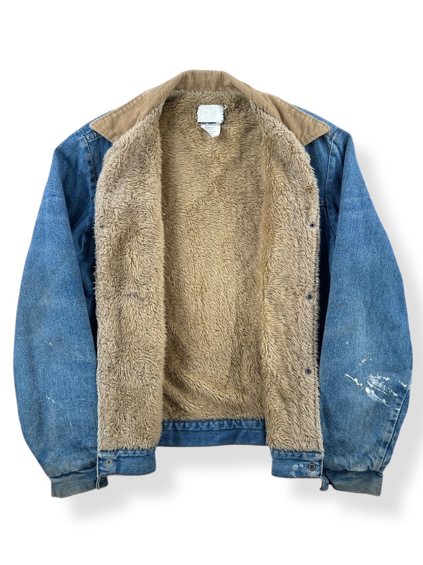 Inside of Vintage Wrangler 74230NV Shearling Lined Denim Jacket SZ 44