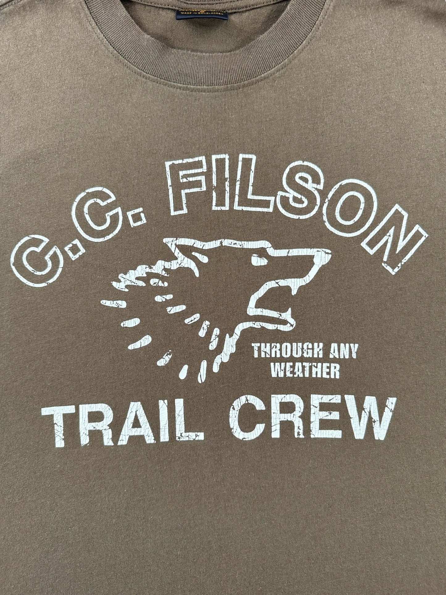 Graphic of Filson Frontier Trail Crew Graphic Tee SZ M