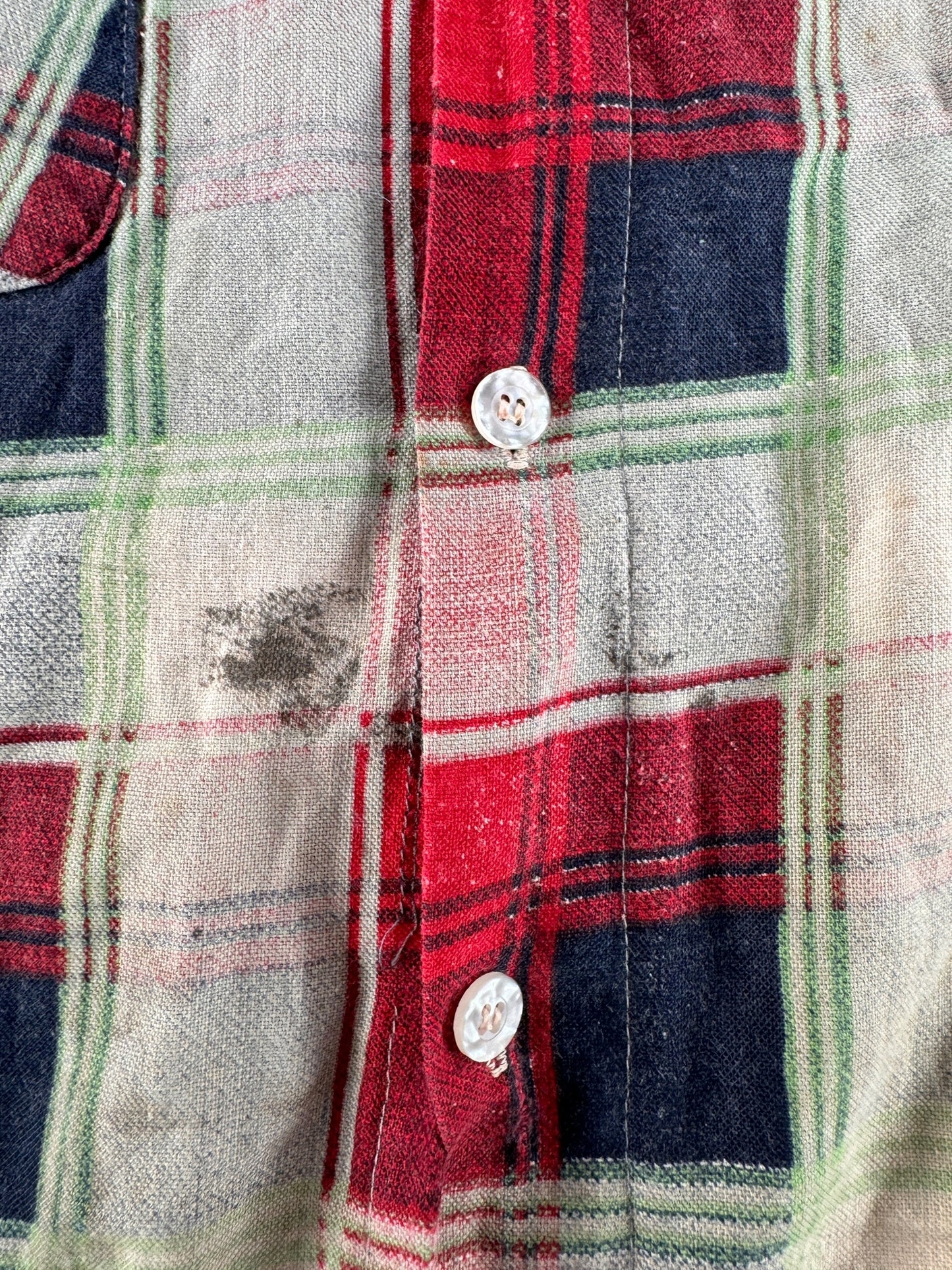 Stains on Vintage Fleetline Thrasher Cotton Flannel SZ XL