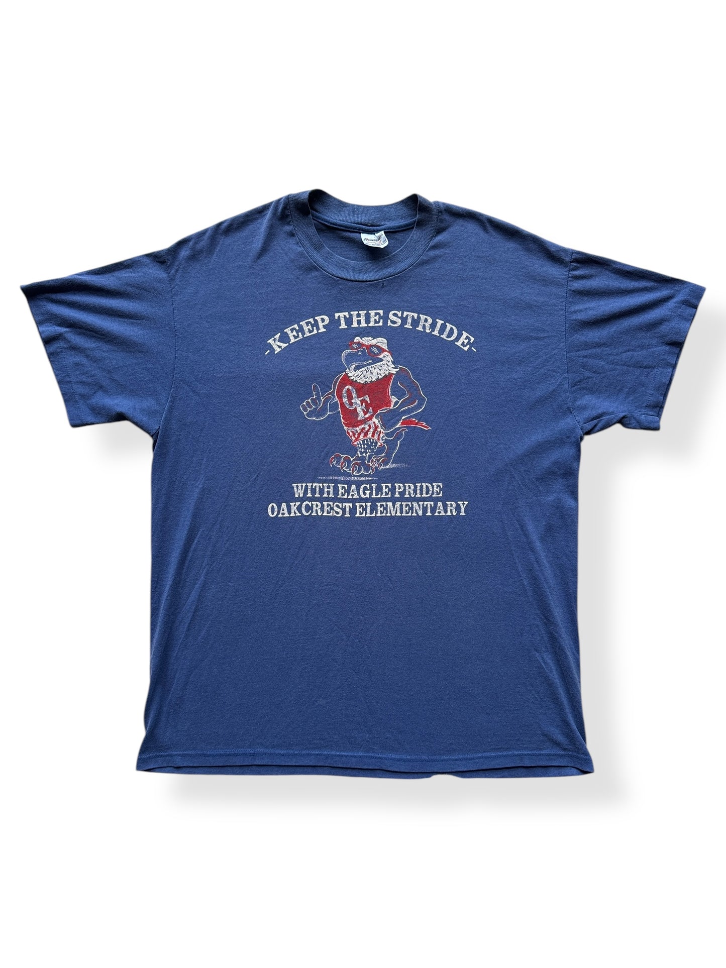 Front of Vintage Oakcrest Elementary Eagles Tee SZ L