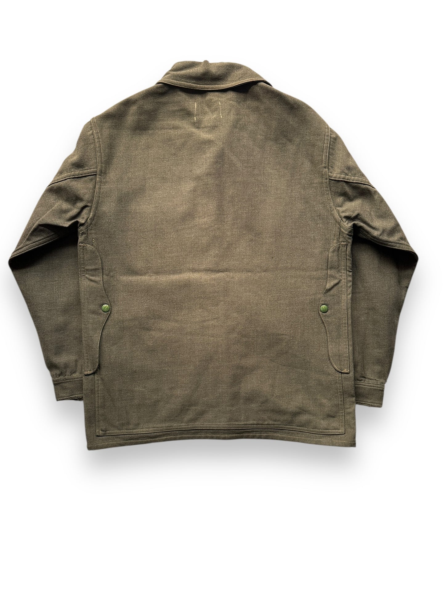 back of Vintage No Tag Filson Union Made Whipcord Cruiser SZ 44