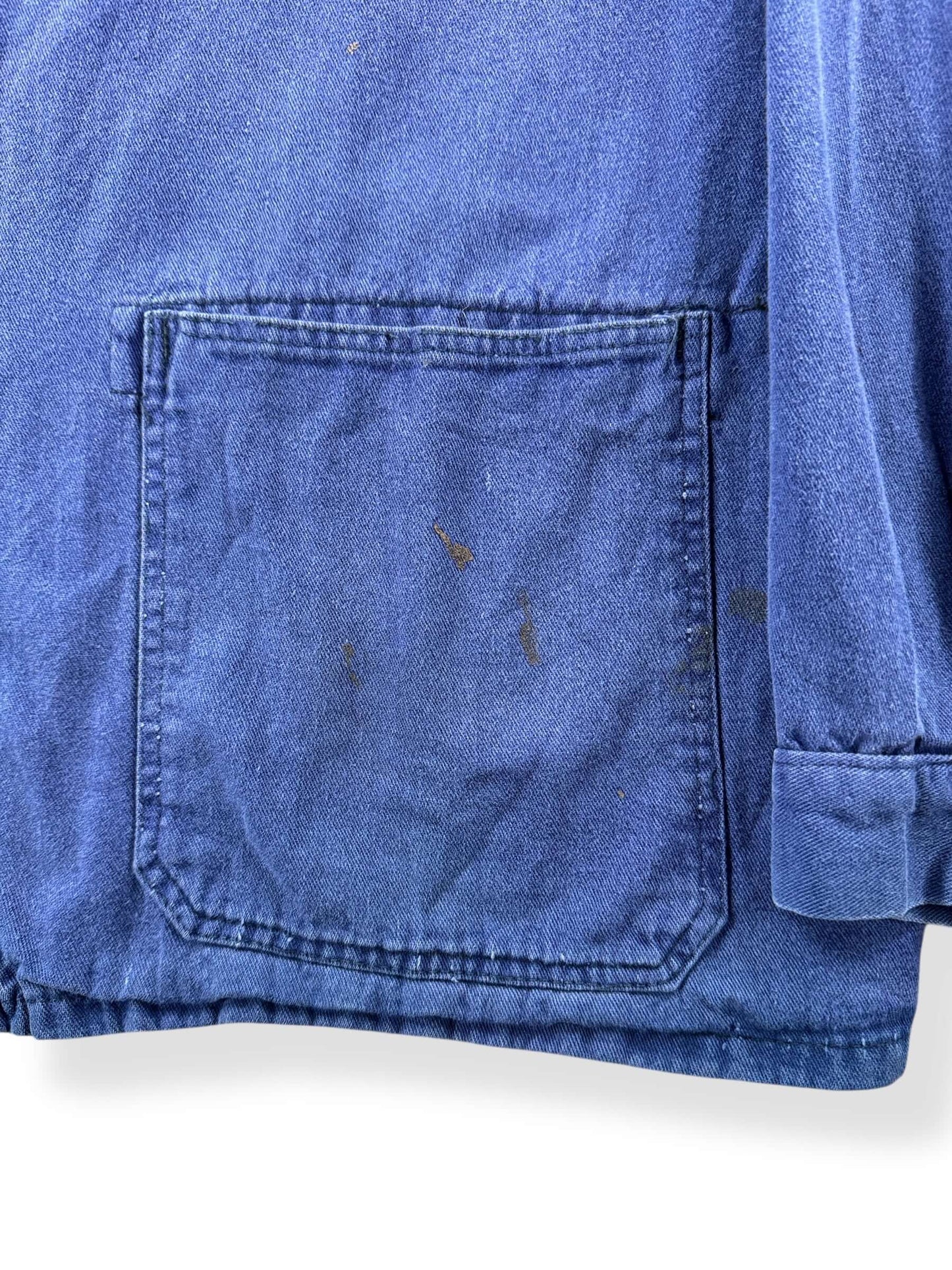 Paint Stains on Vintage Paint Splattered French Chore SZ L